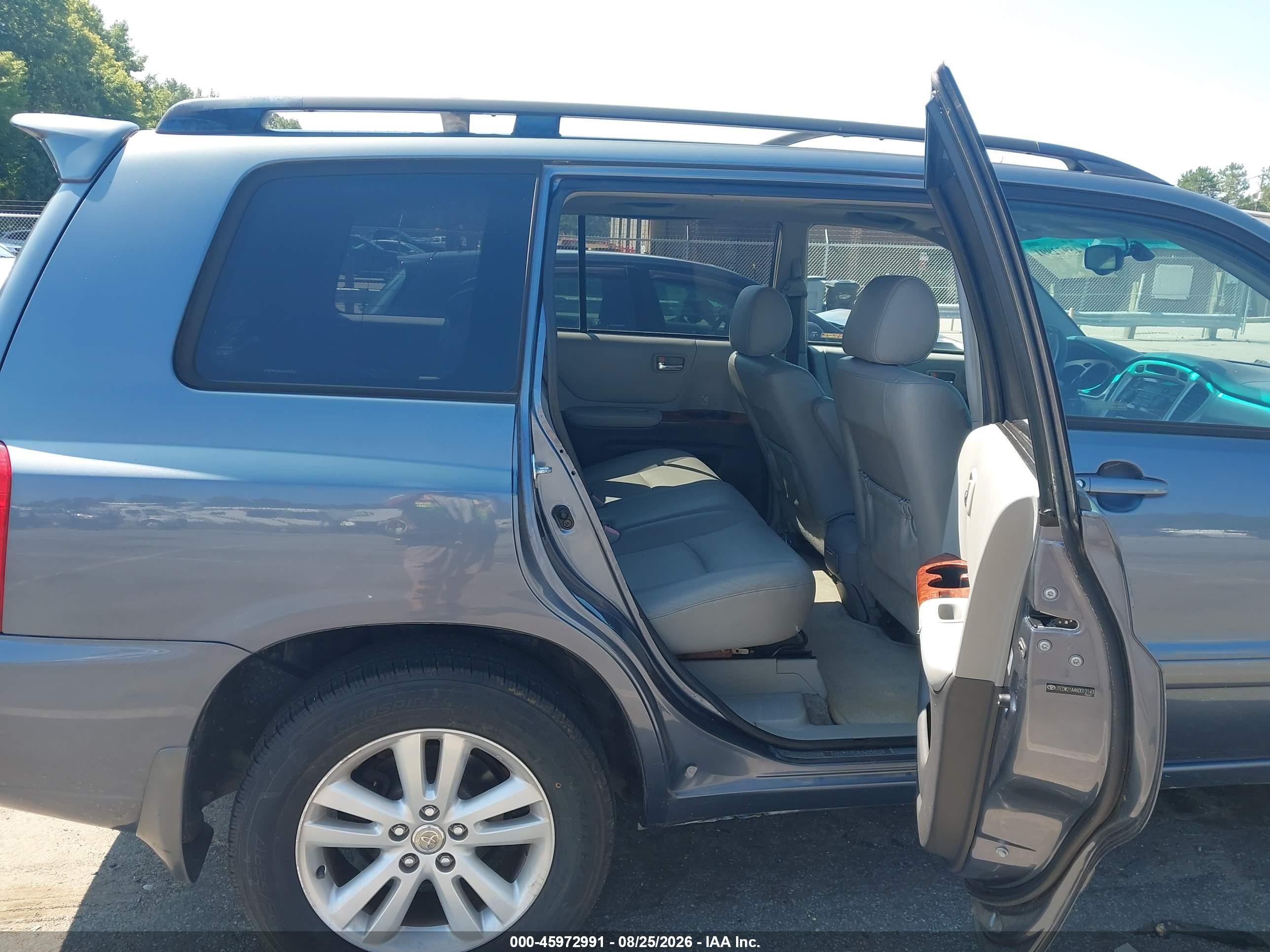 2006 Toyota Highlander Hybrid Limited V6 Light Blue vin: JTEDW21A460012143