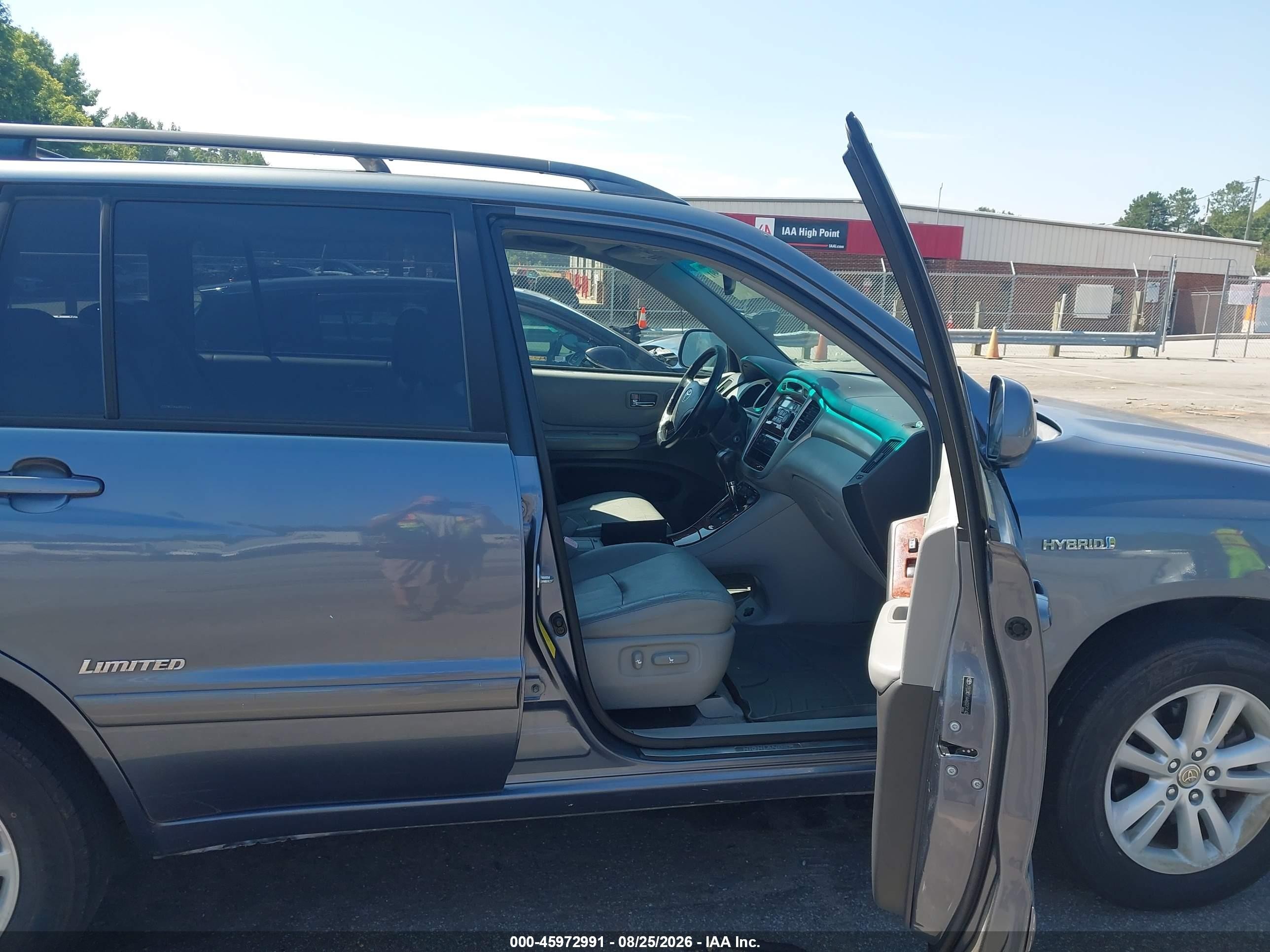 2006 Toyota Highlander Hybrid Limited V6 Light Blue vin: JTEDW21A460012143
