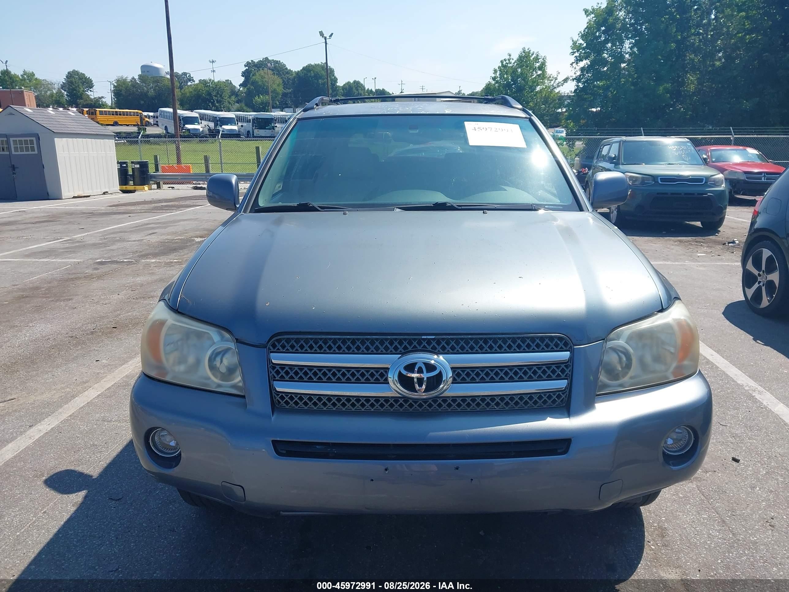 2006 Toyota Highlander Hybrid Limited V6 Light Blue vin: JTEDW21A460012143