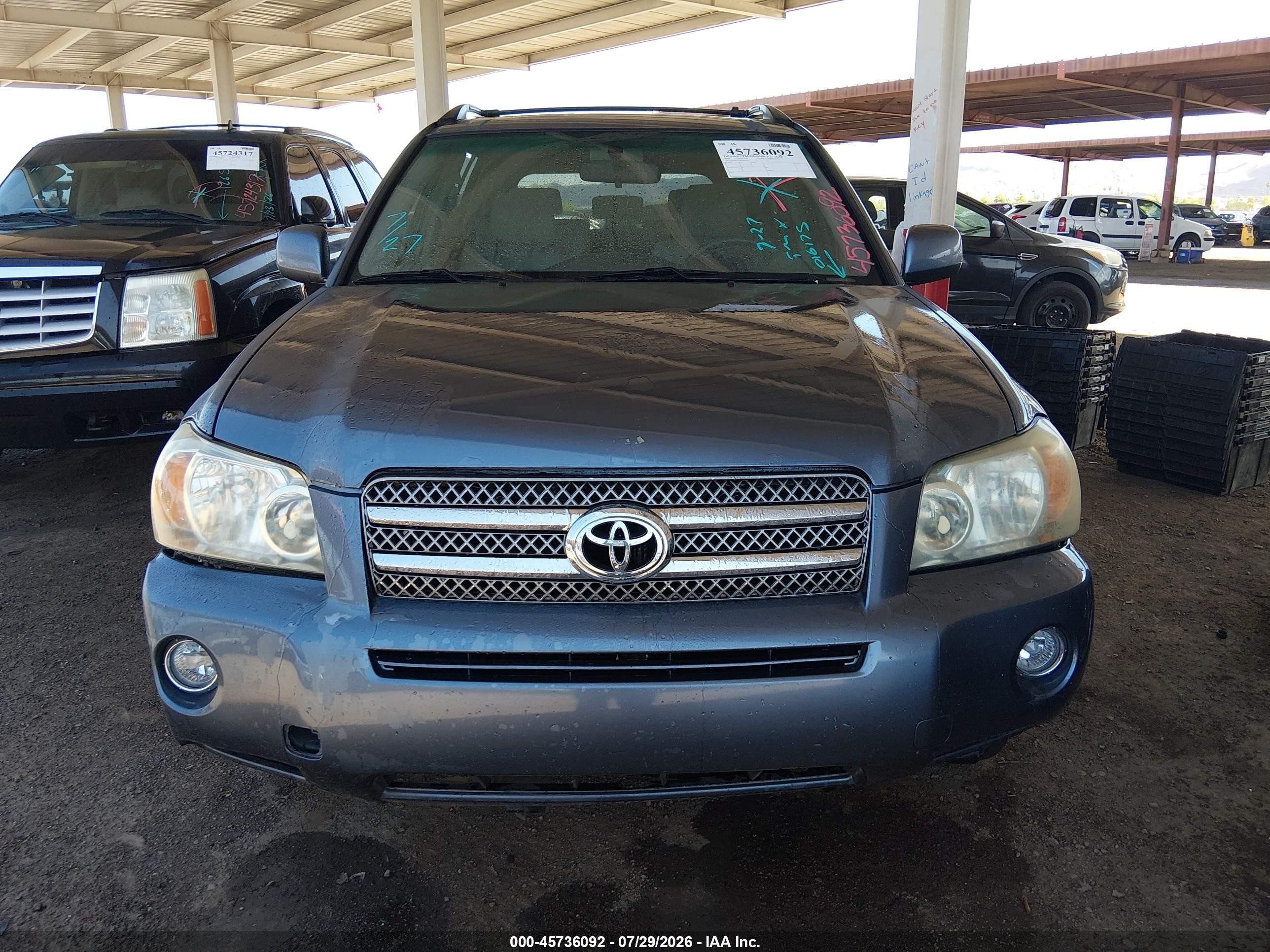 2006 Toyota Highlander Hybrid V6 Gray vin: JTEDW21A460016175
