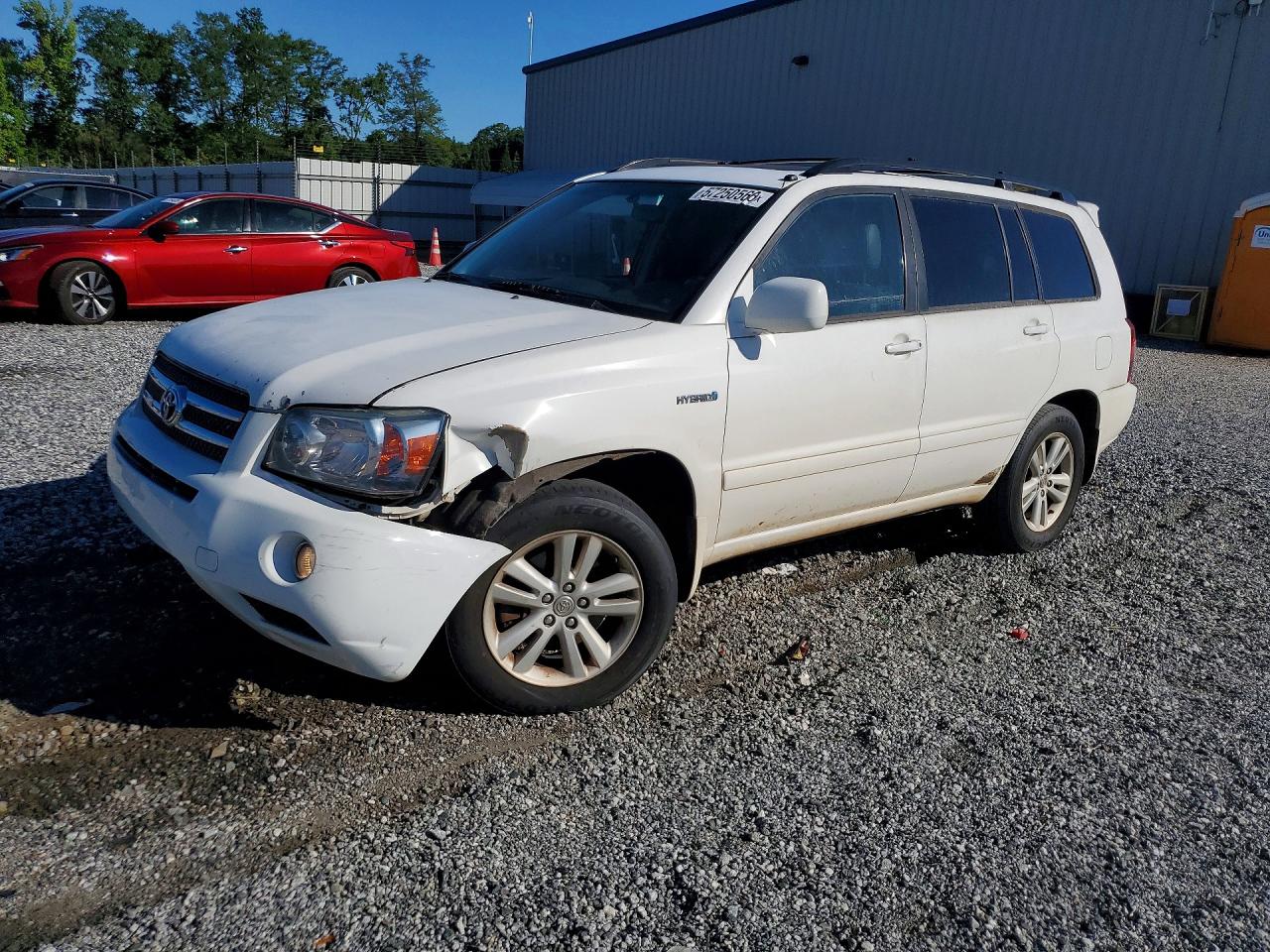 2006 Toyota Highlander Hybrid White vin: JTEDW21A560010174