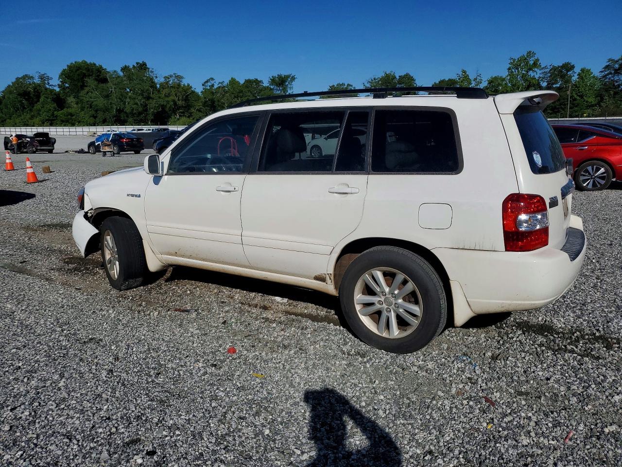 2006 Toyota Highlander Hybrid White vin: JTEDW21A560010174