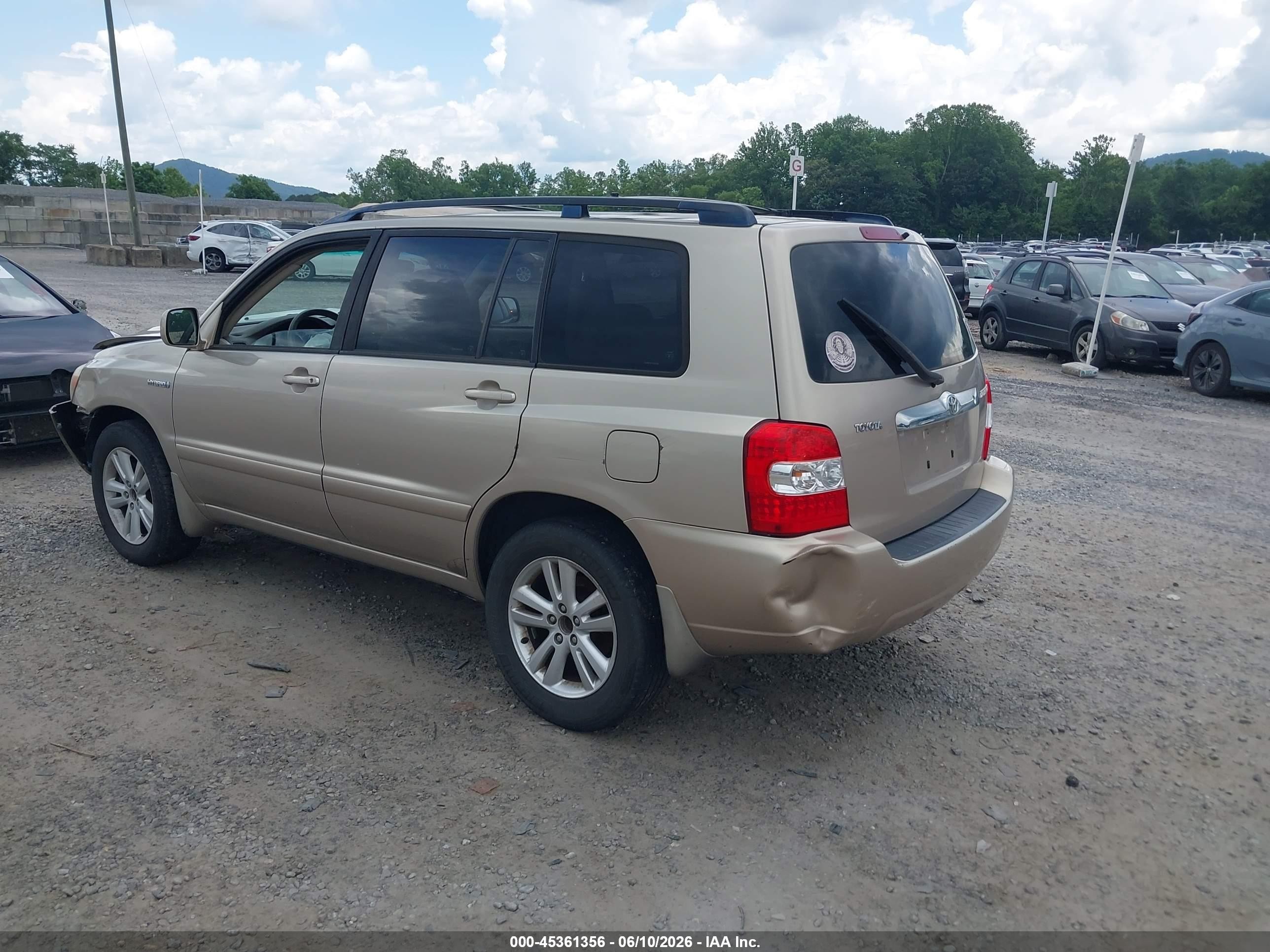 2006 Toyota Highlander Hybrid V6 Gold vin: JTEDW21A560014788