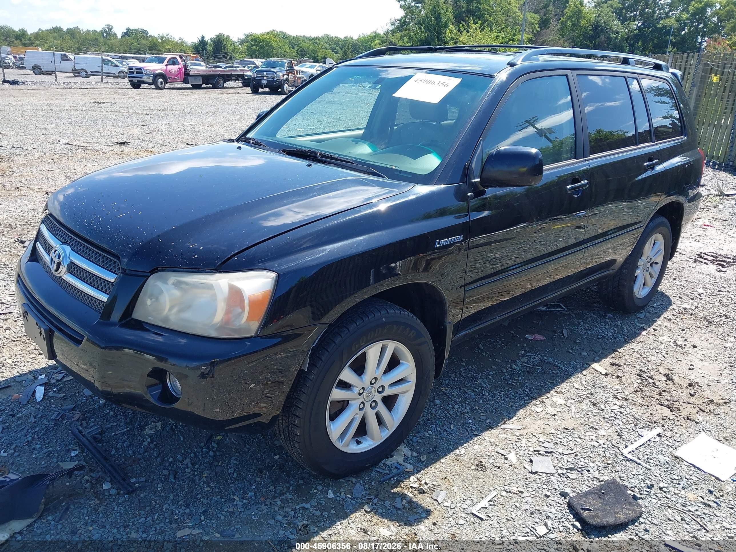 2006 Toyota Highlander Hybrid Limited V6 Black vin: JTEDW21A760006658