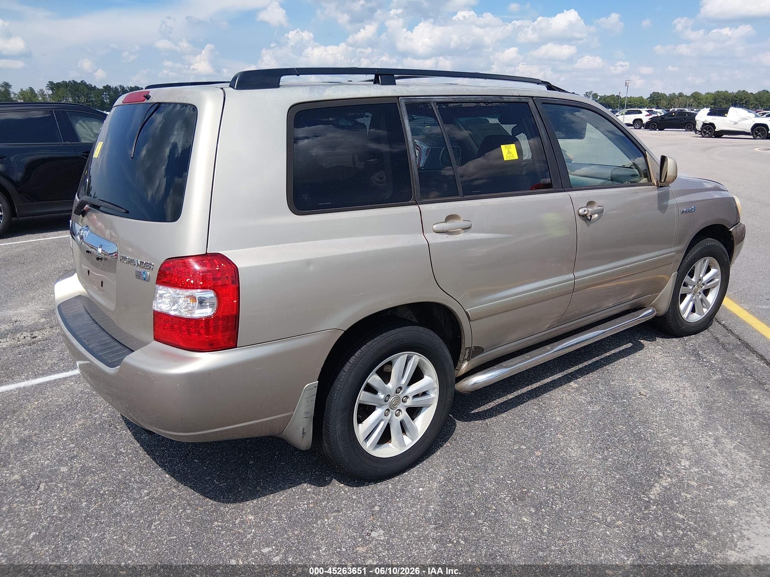 2006 Toyota Highlander Hybrid V6 Tan vin: JTEDW21A760013190