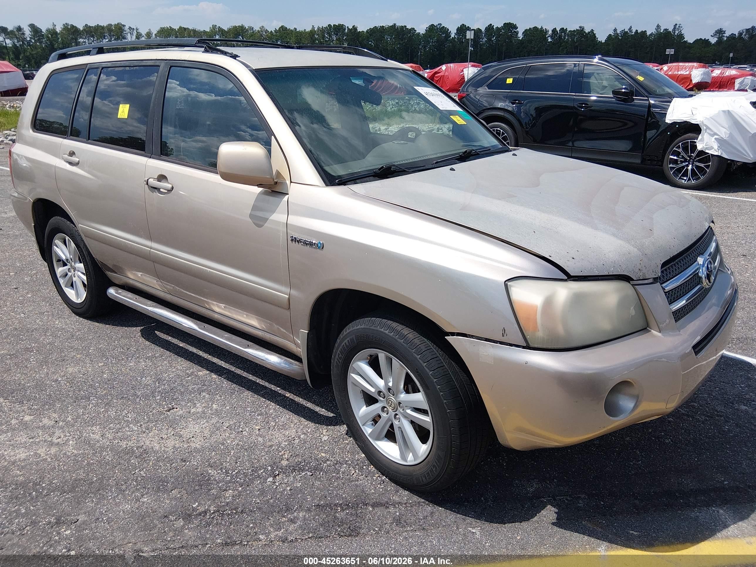 2006 Toyota Highlander Hybrid V6 Tan vin: JTEDW21A760013190