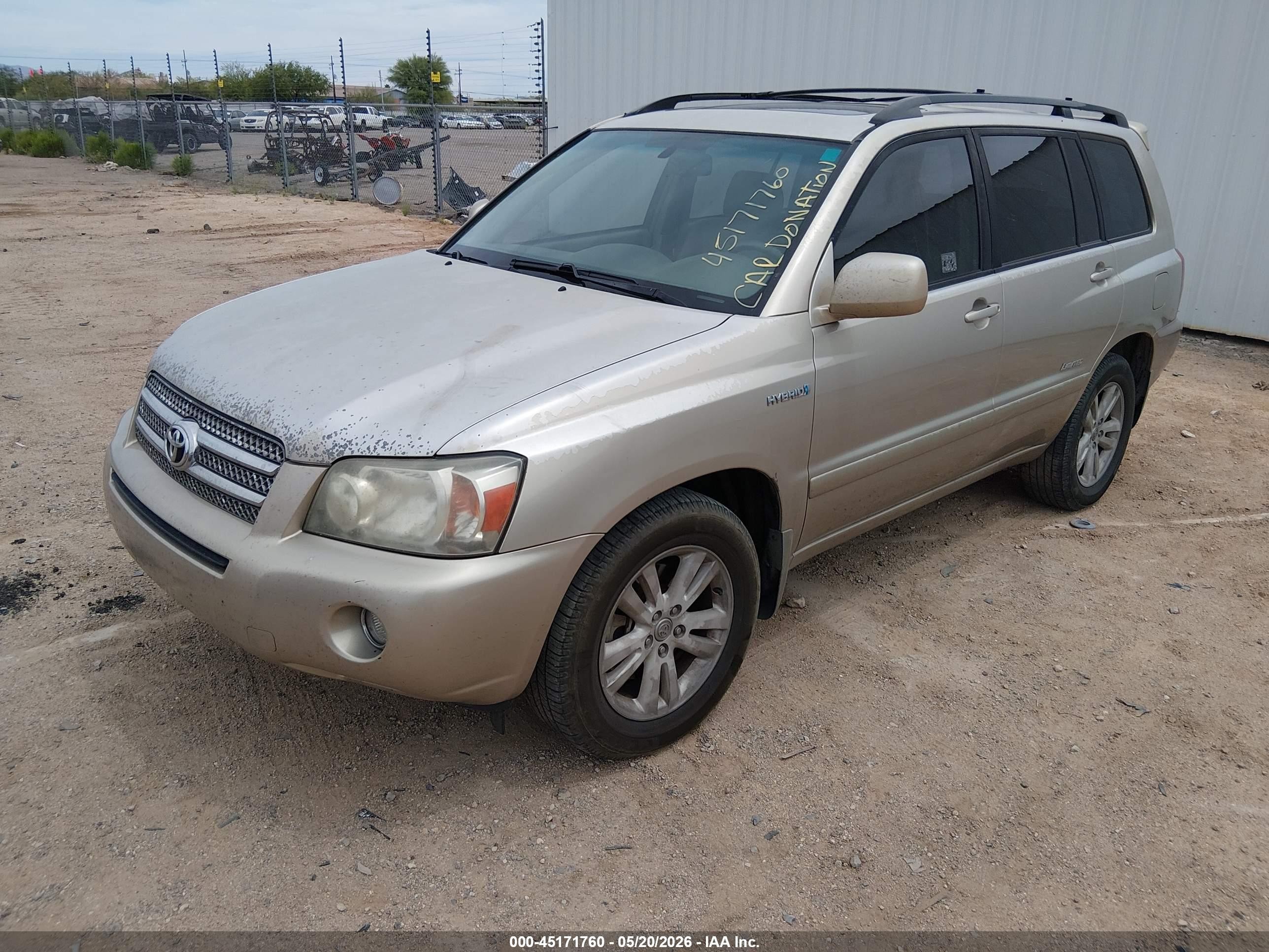 2007 Toyota Highlander Hybrid Limited V6 Gold vin: JTEDW21A770022795