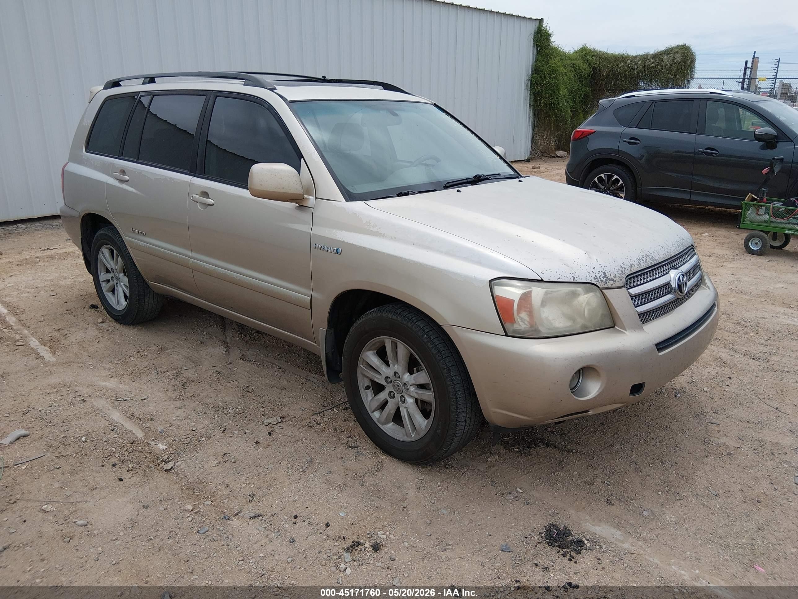 2007 Toyota Highlander Hybrid Limited V6 Gold vin: JTEDW21A770022795
