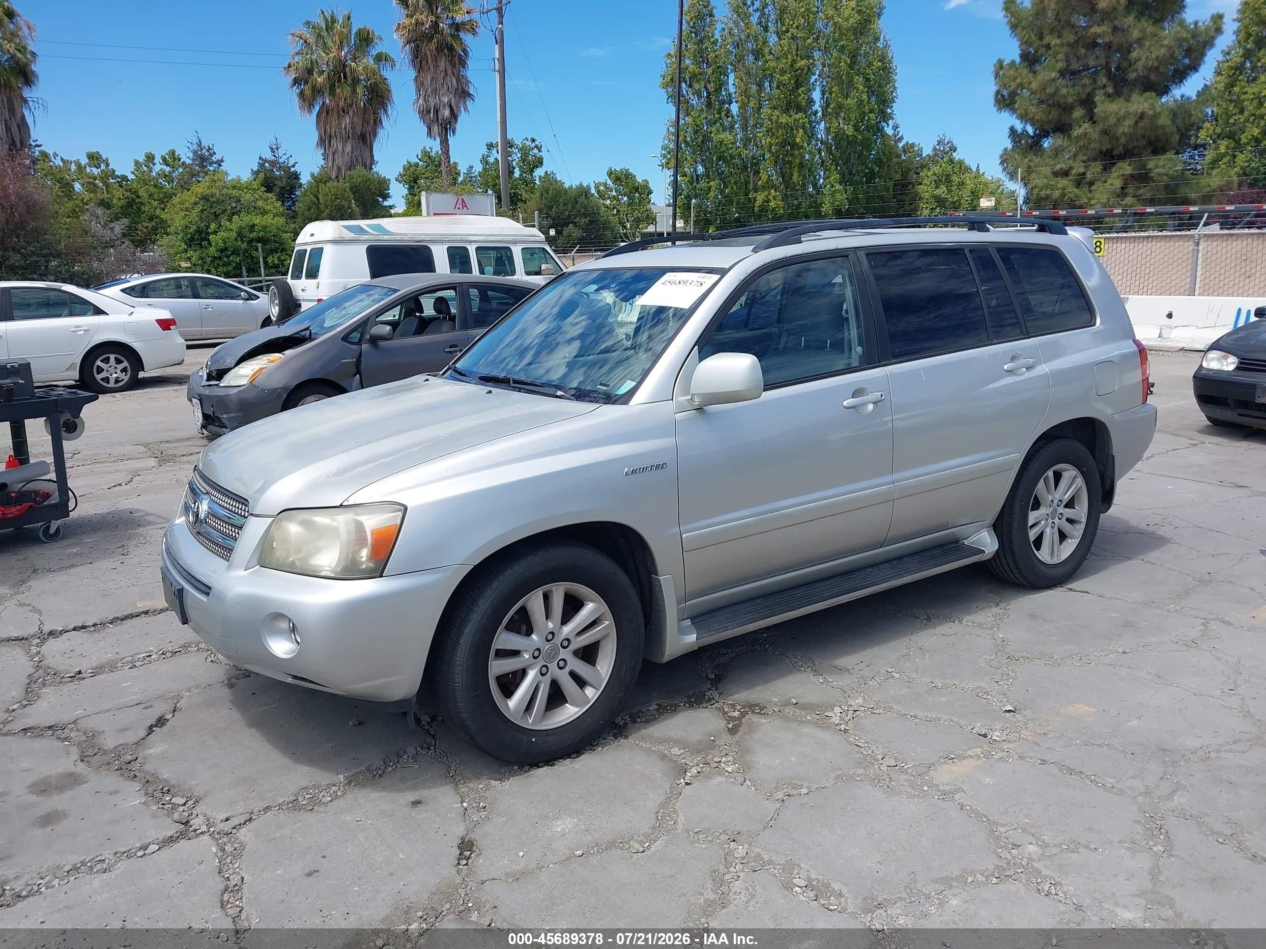 2006 Toyota Highlander Hybrid Limited V6 Silver vin: JTEDW21A860007690