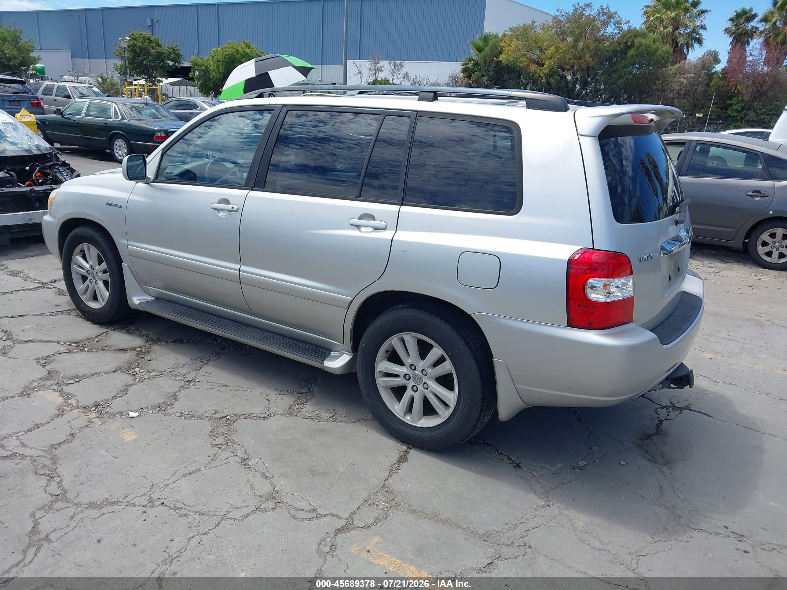 2006 Toyota Highlander Hybrid Limited V6 Silver vin: JTEDW21A860007690