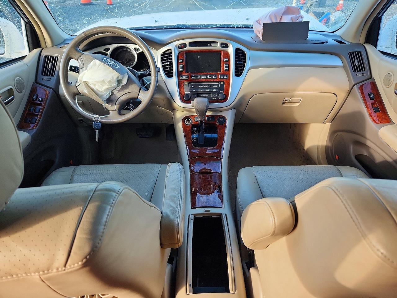 2006 Toyota Highlander Hybrid White vin: JTEDW21A860014932