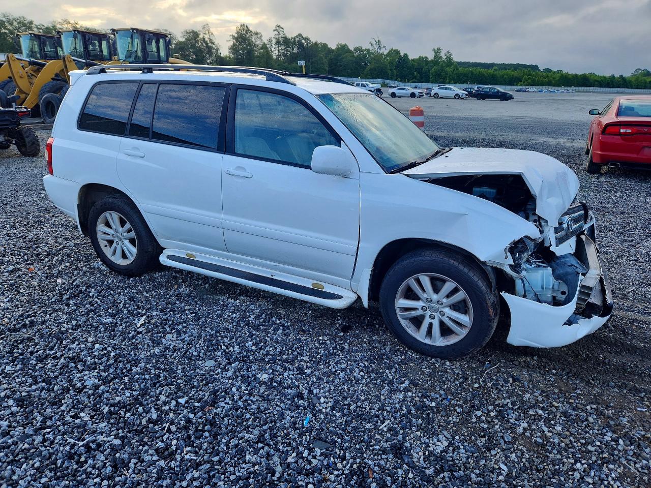 2006 Toyota Highlander Hybrid White vin: JTEDW21A860014932