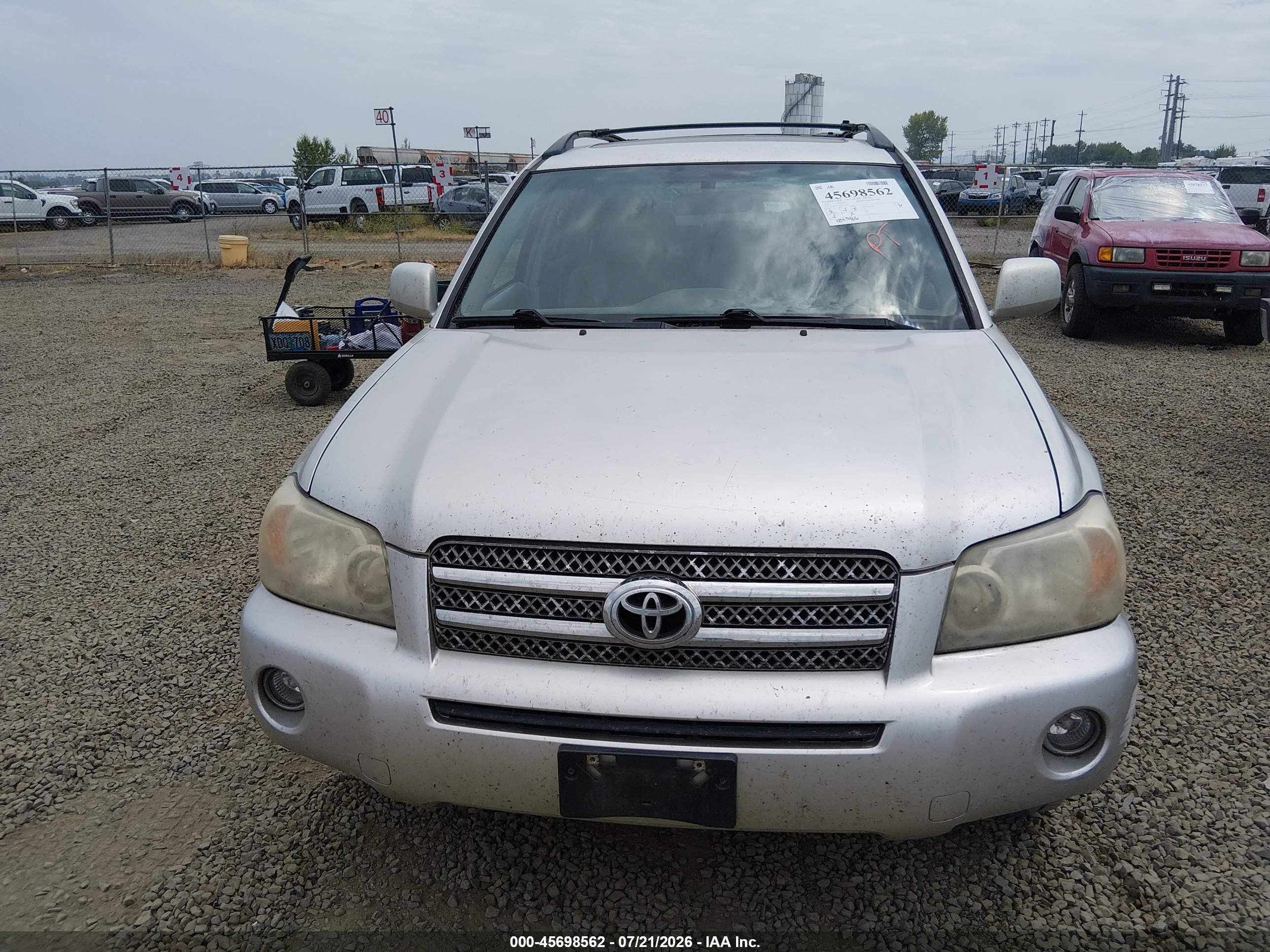 2006 Toyota Highlander Hybrid V6 Silver vin: JTEDW21A860015787