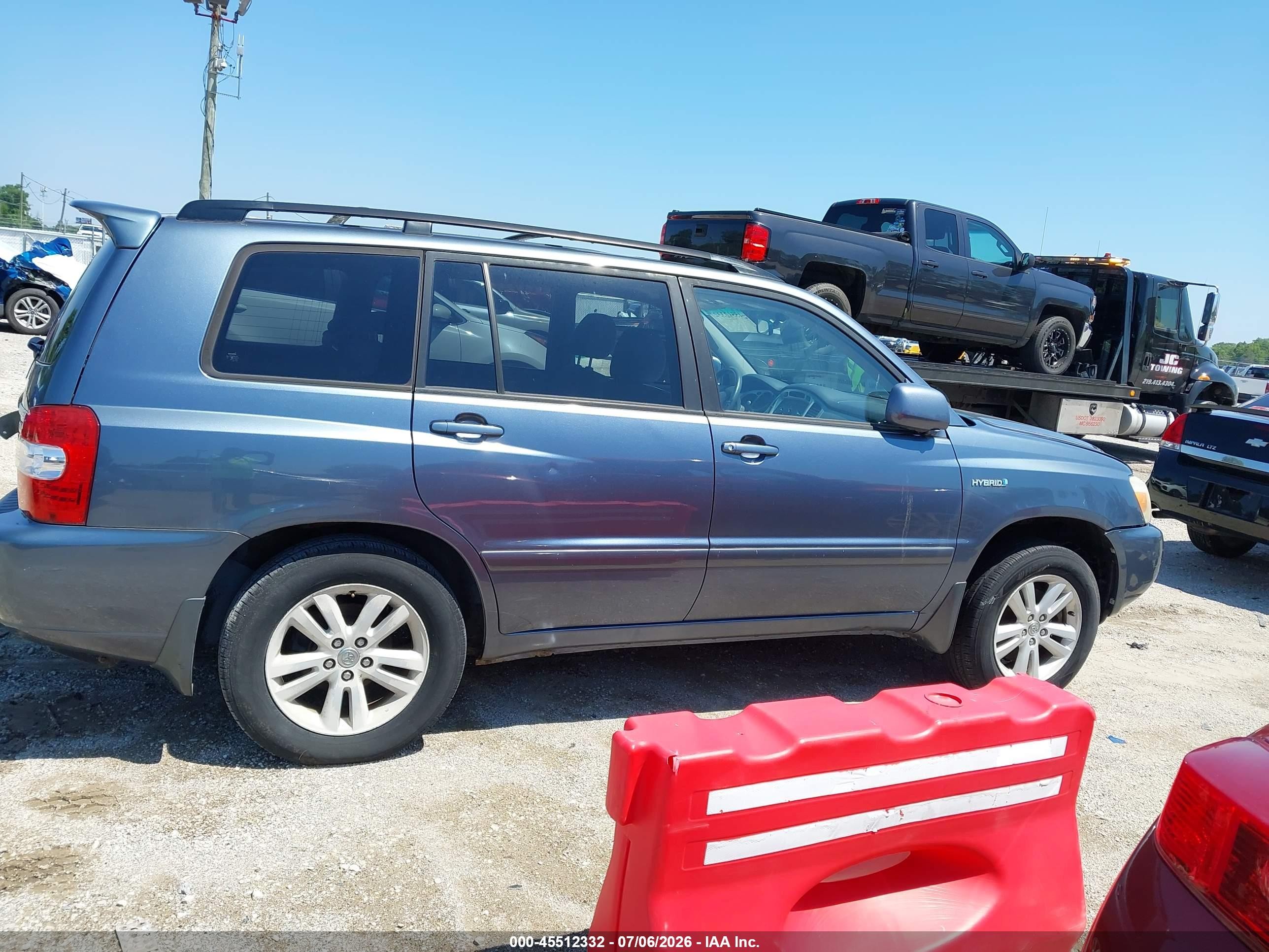2006 Toyota Highlander Hybrid V6 Blue vin: JTEDW21A960012042