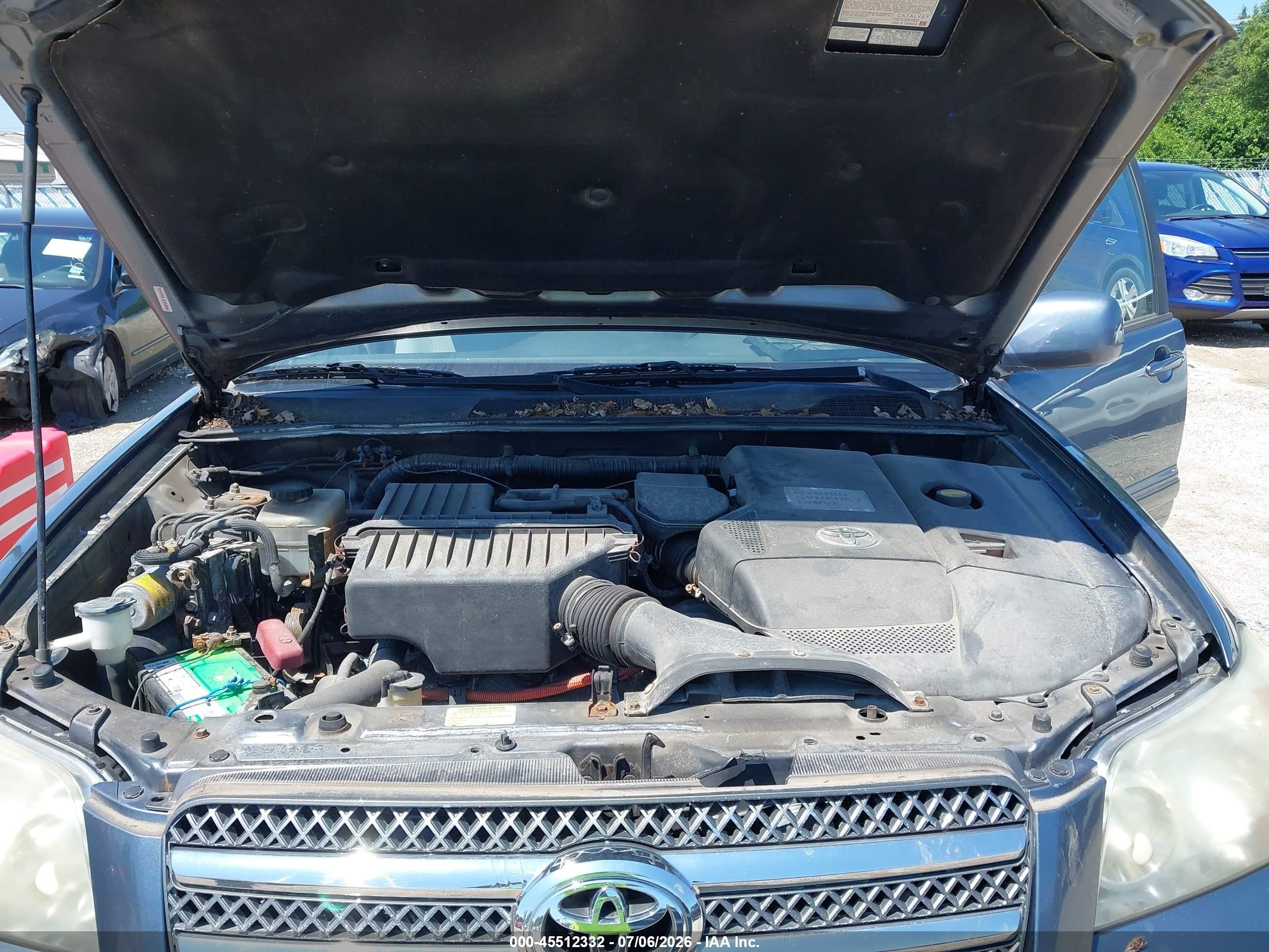 2006 Toyota Highlander Hybrid V6 Blue vin: JTEDW21A960012042