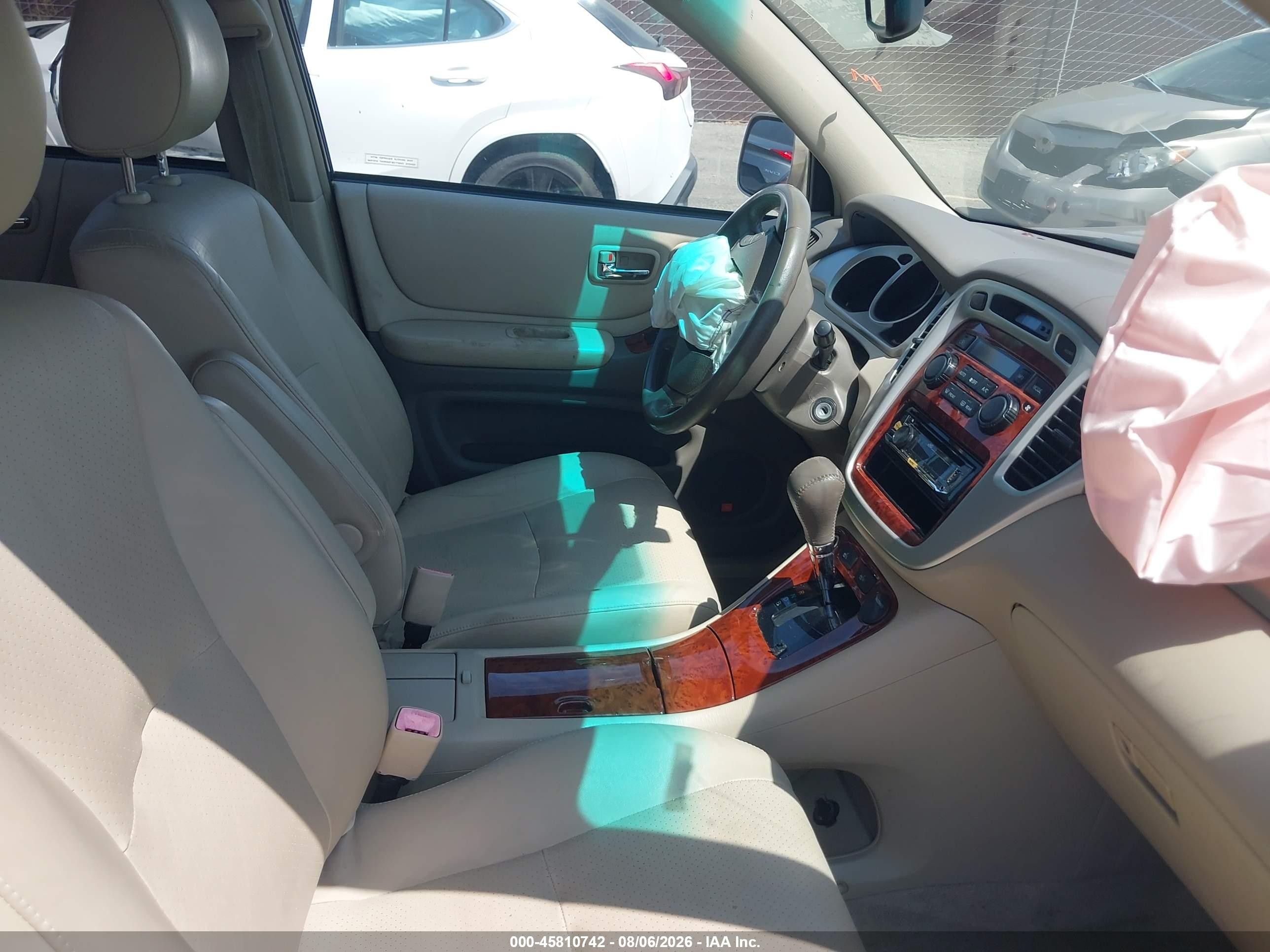 2007 Toyota Highlander Hybrid Limited W/3rd Row Tan vin: JTEDW21A970017243