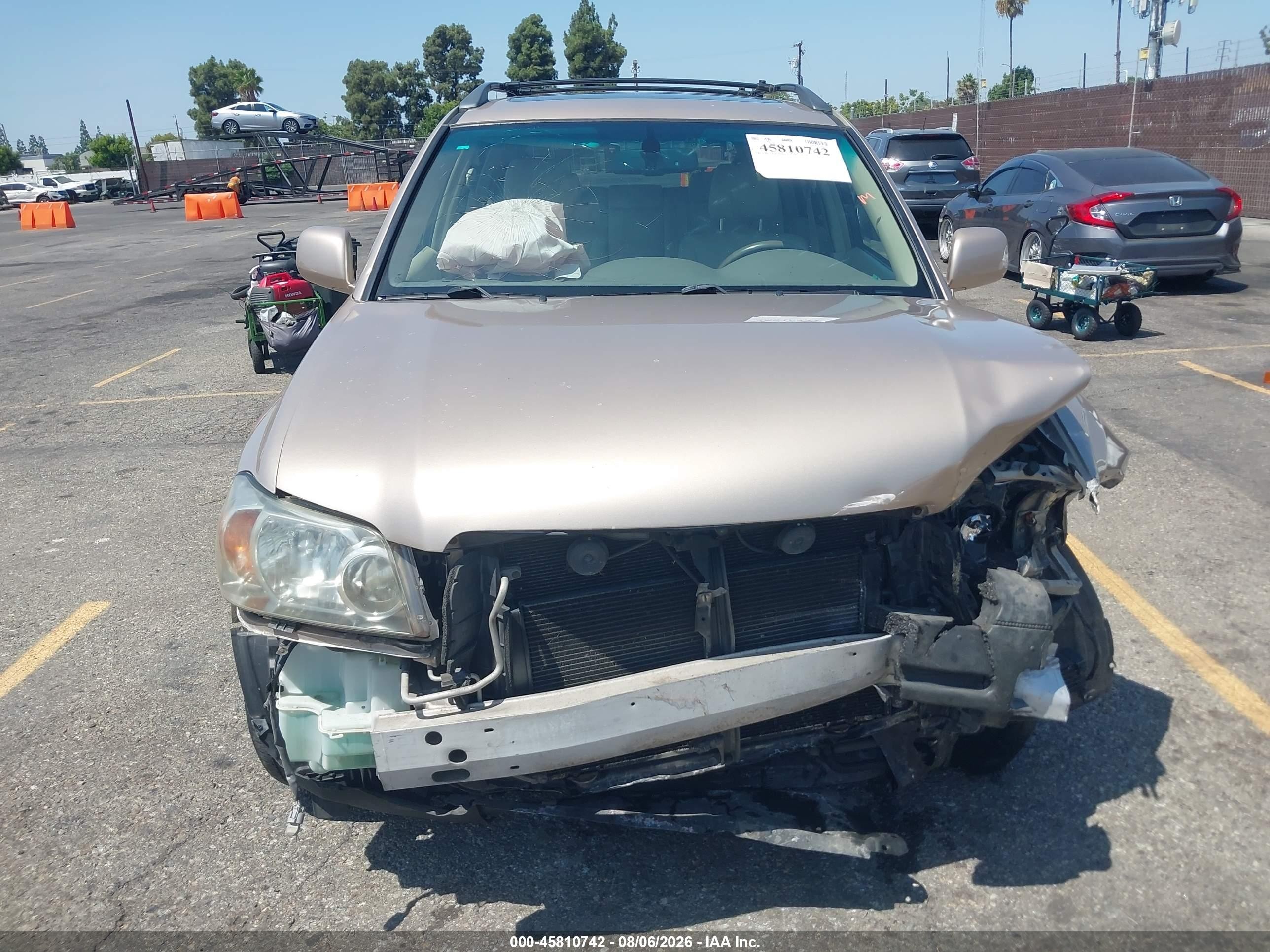 2007 Toyota Highlander Hybrid Limited W/3rd Row Tan vin: JTEDW21A970017243