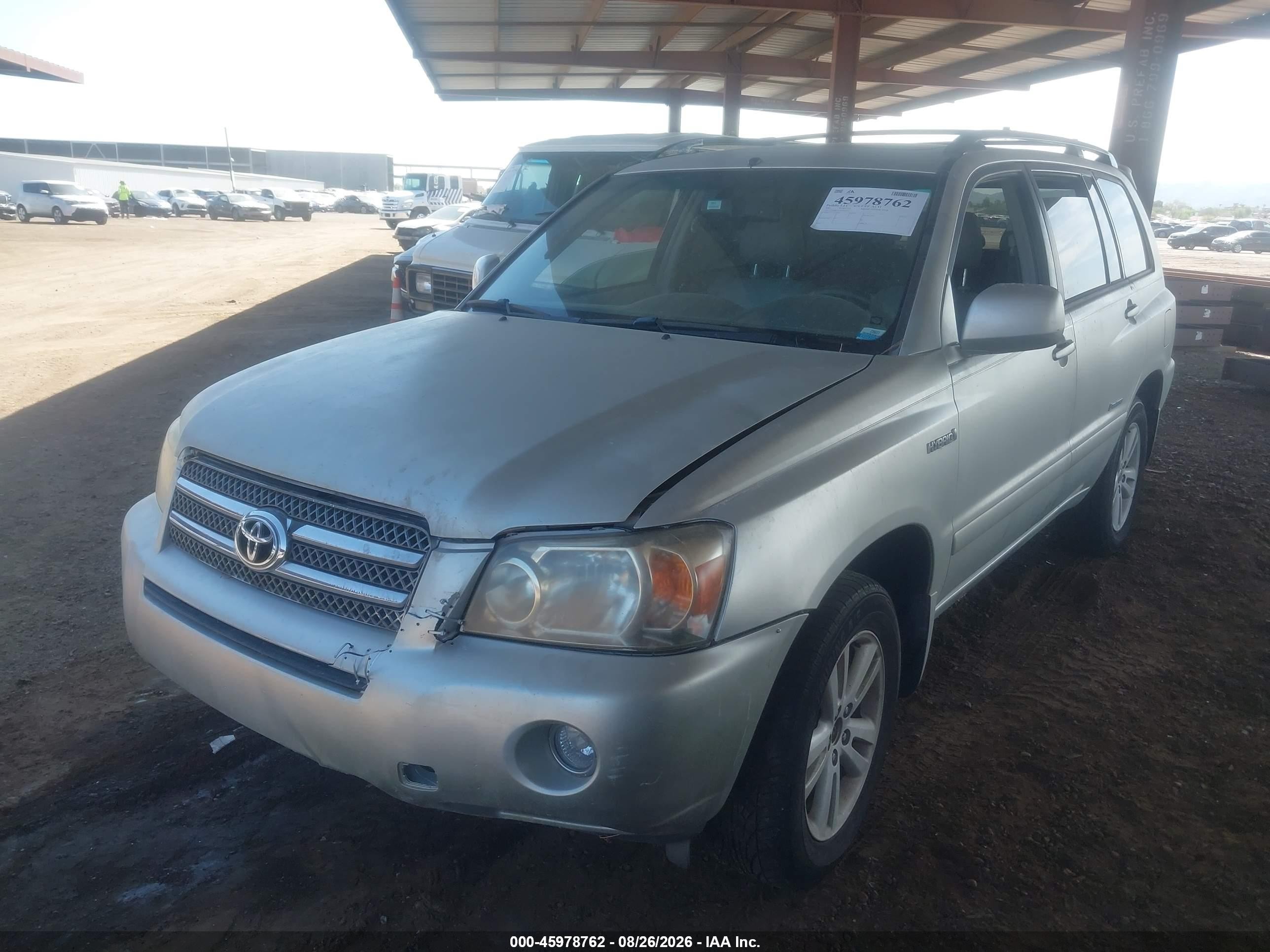 2007 Toyota Highlander Hybrid Limited W/3rd Row Silver vin: JTEDW21A970019235