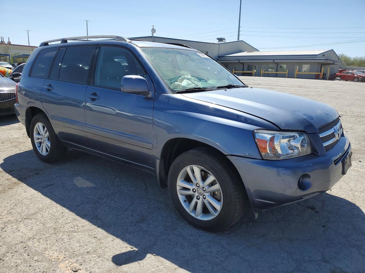 2006 Toyota Highlander Hybrid Blue vin: JTEDW21AX60008825