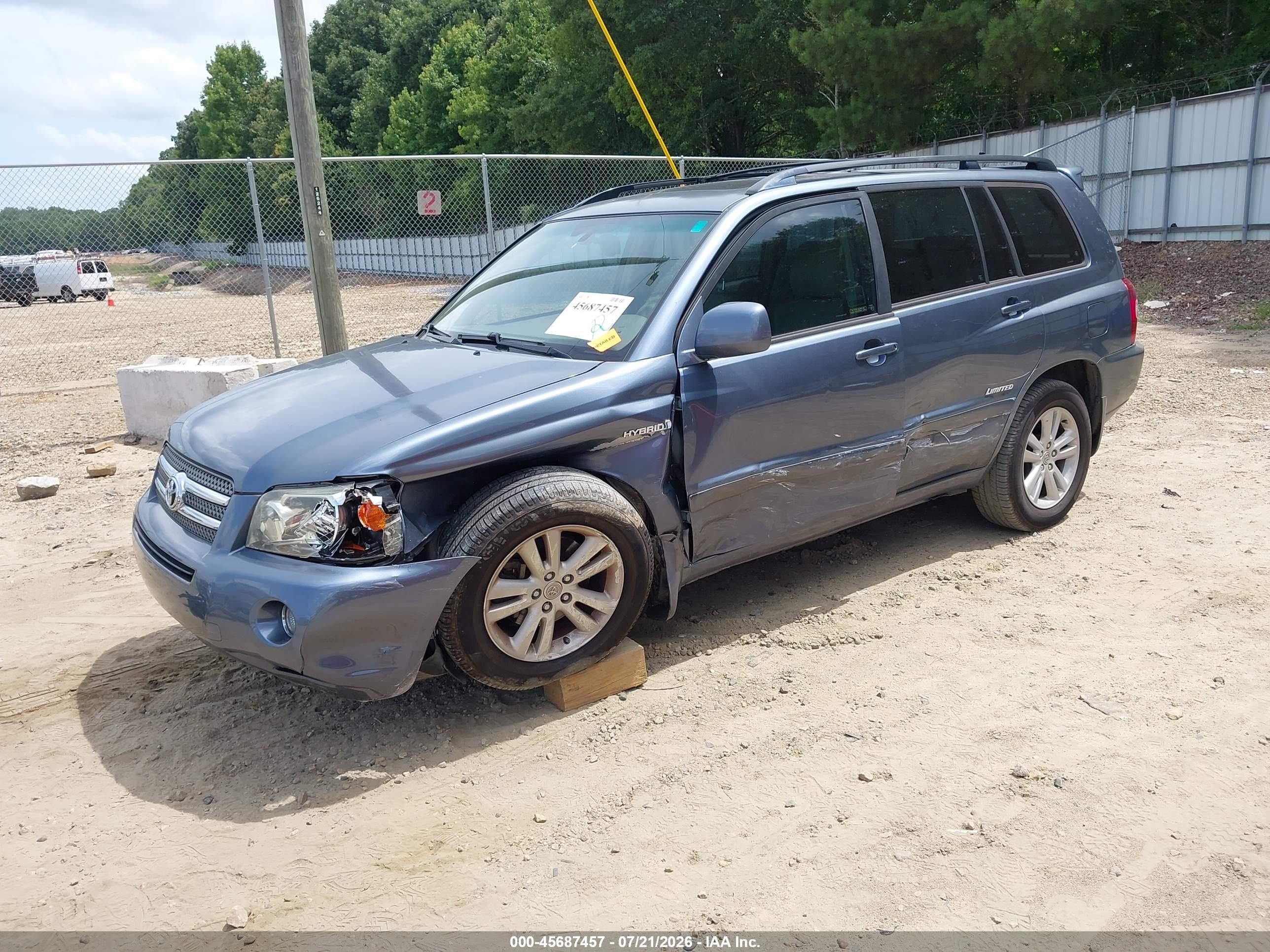 2006 Toyota Highlander Hybrid Limited V6 Серый vin: JTEDW21AX60011823