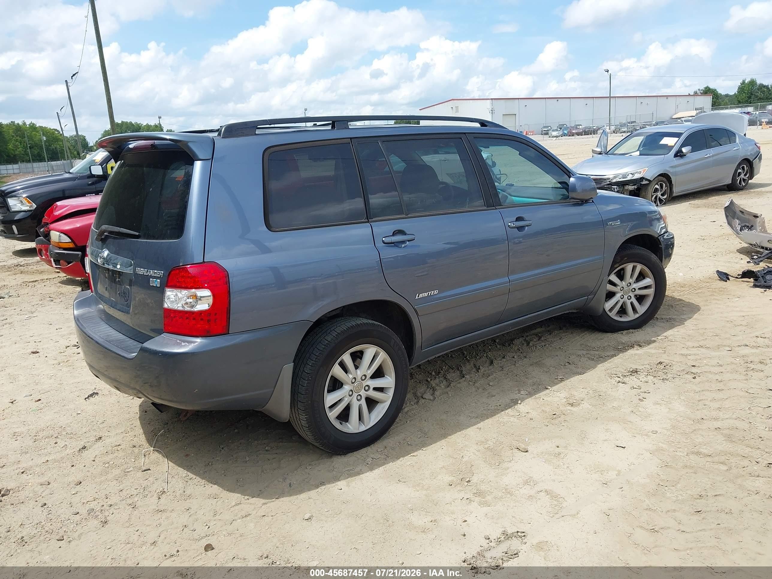 2006 Toyota Highlander Hybrid Limited V6 Серый vin: JTEDW21AX60011823
