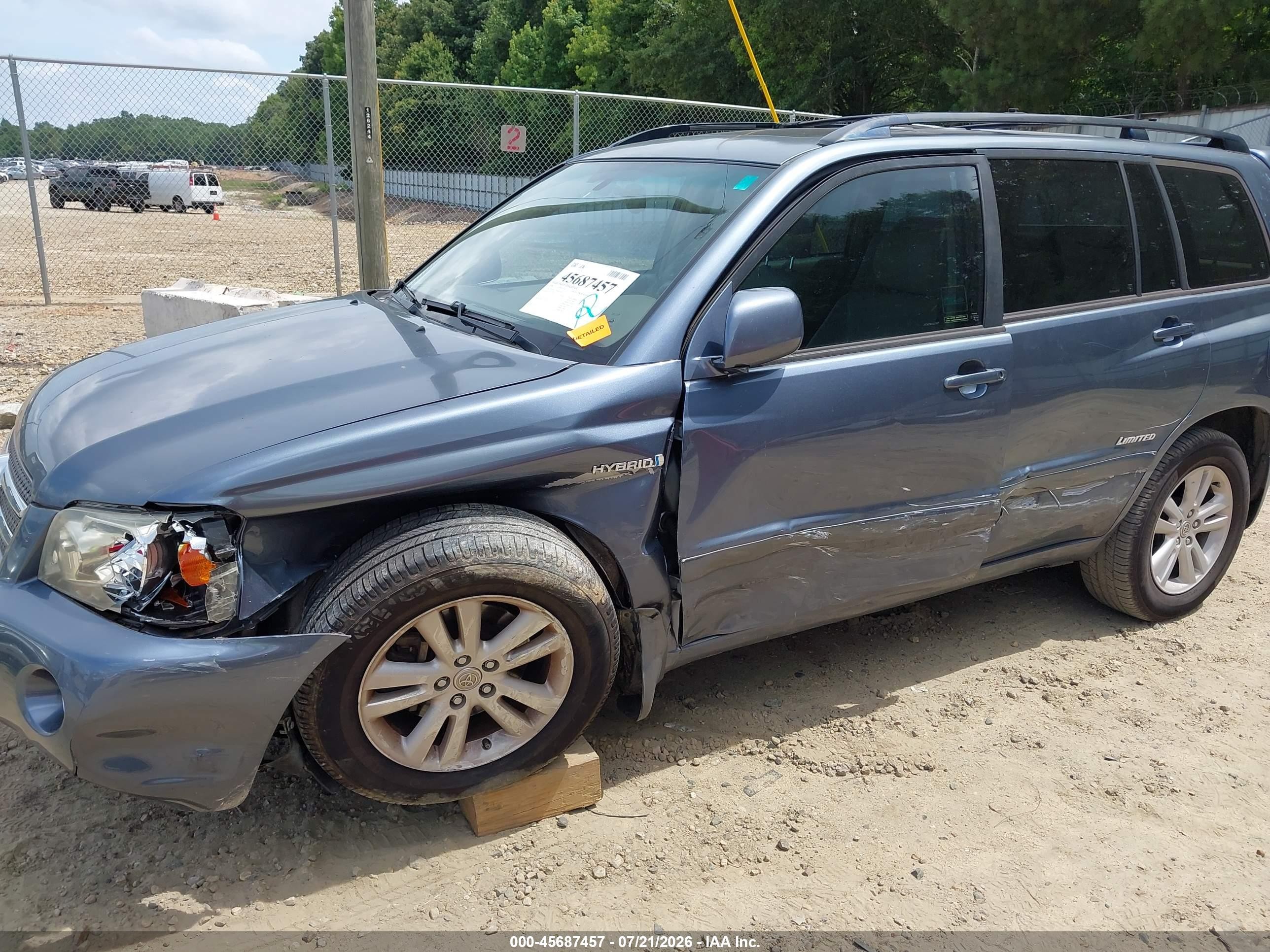 2006 Toyota Highlander Hybrid Limited V6 Серый vin: JTEDW21AX60011823