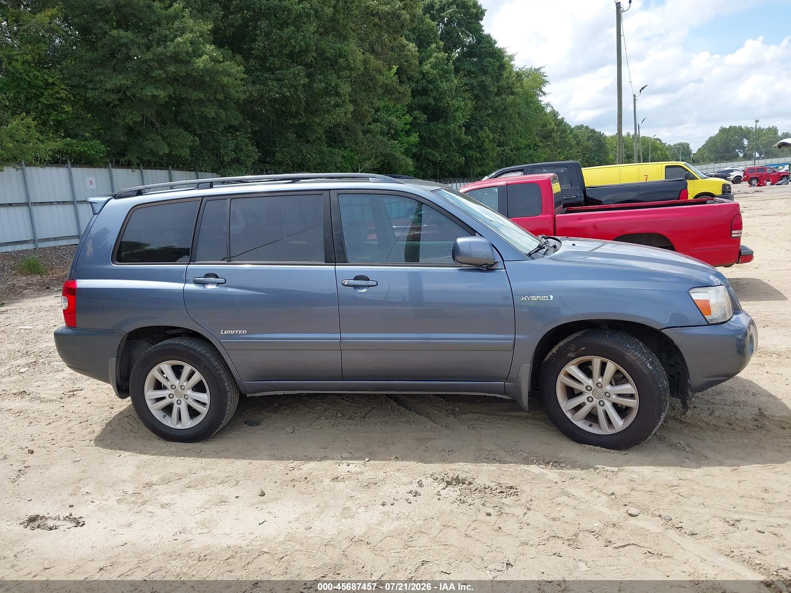 2006 Toyota Highlander Hybrid Limited V6 Серый vin: JTEDW21AX60011823
