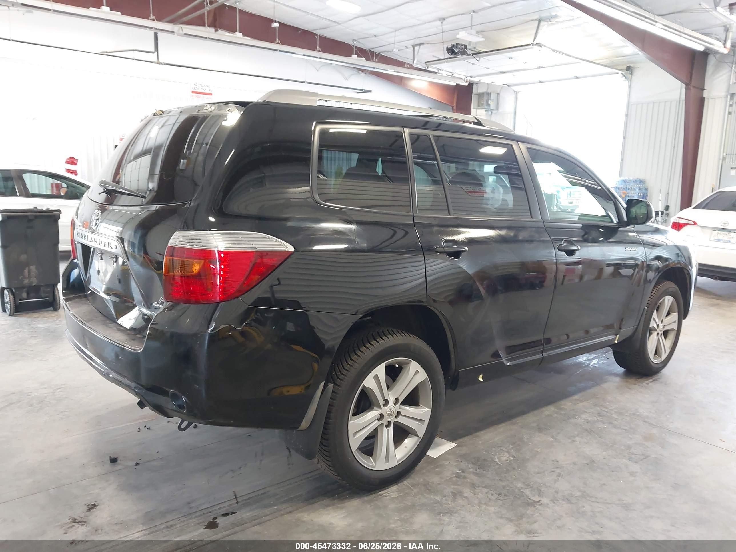 2010 Toyota Highlander Sport V6 Черный vin: JTEEK3EH1A2152757