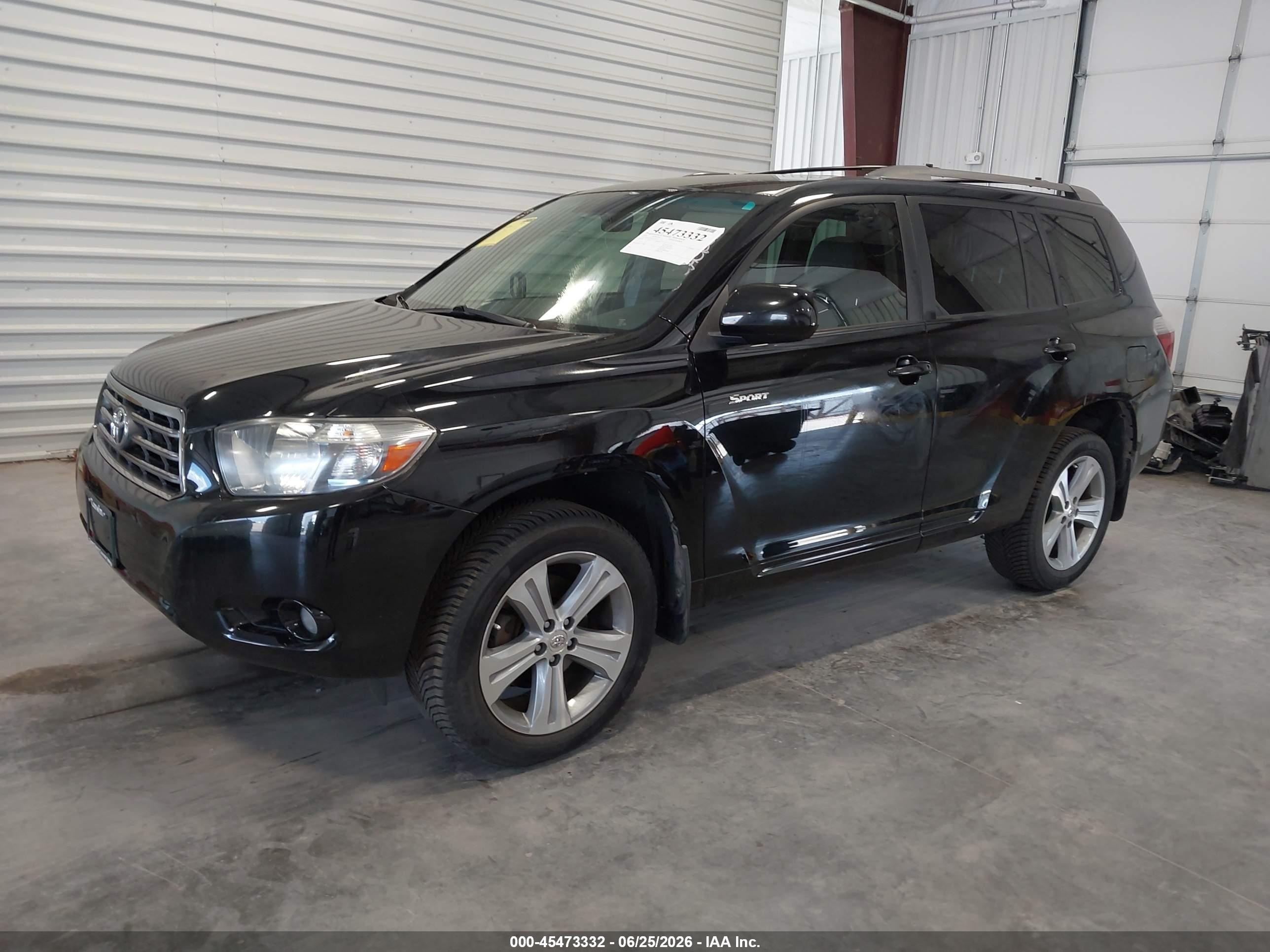 2010 Toyota Highlander Sport V6 Черный vin: JTEEK3EH1A2152757