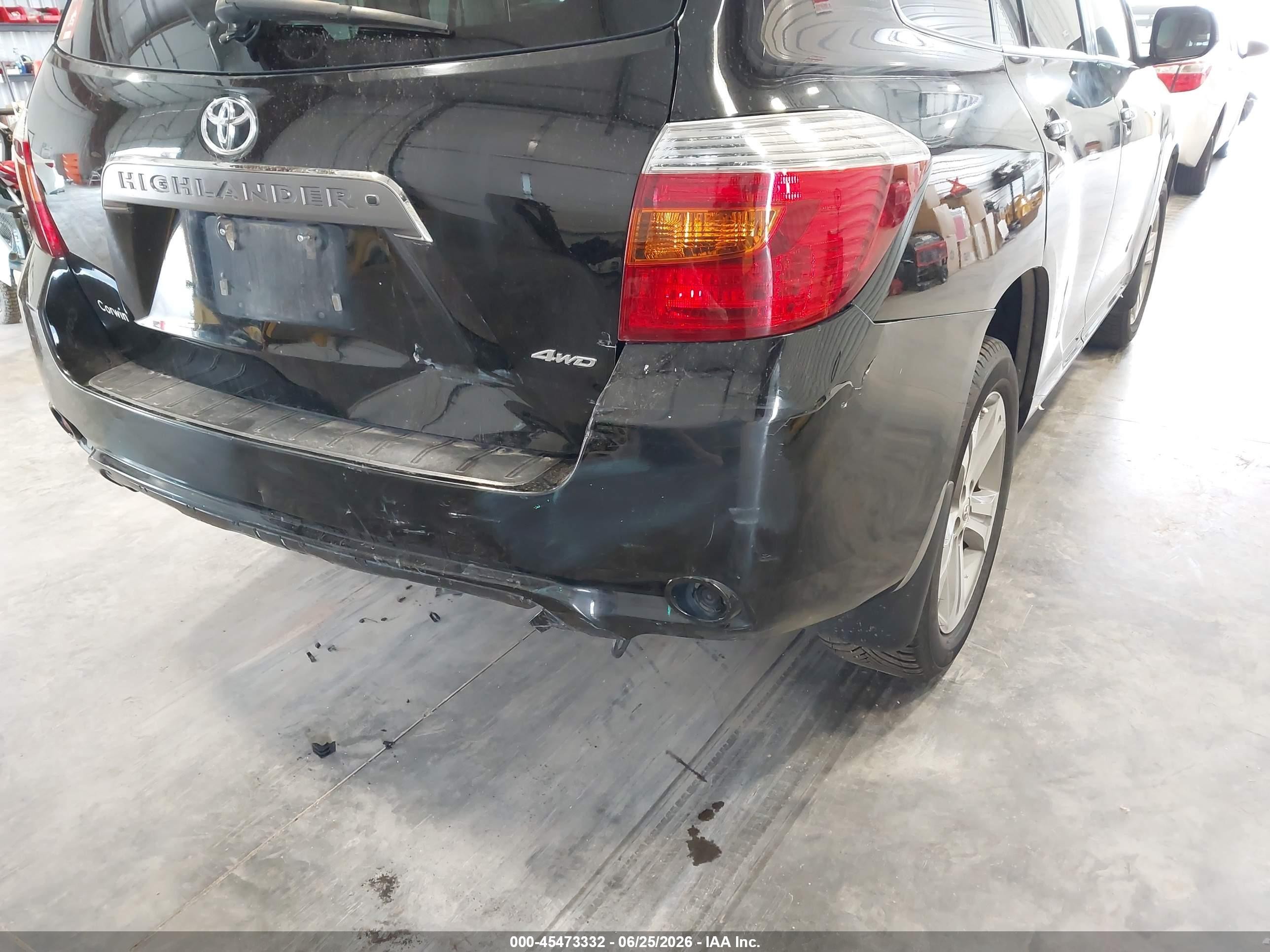 2010 Toyota Highlander Sport V6 Черный vin: JTEEK3EH1A2152757