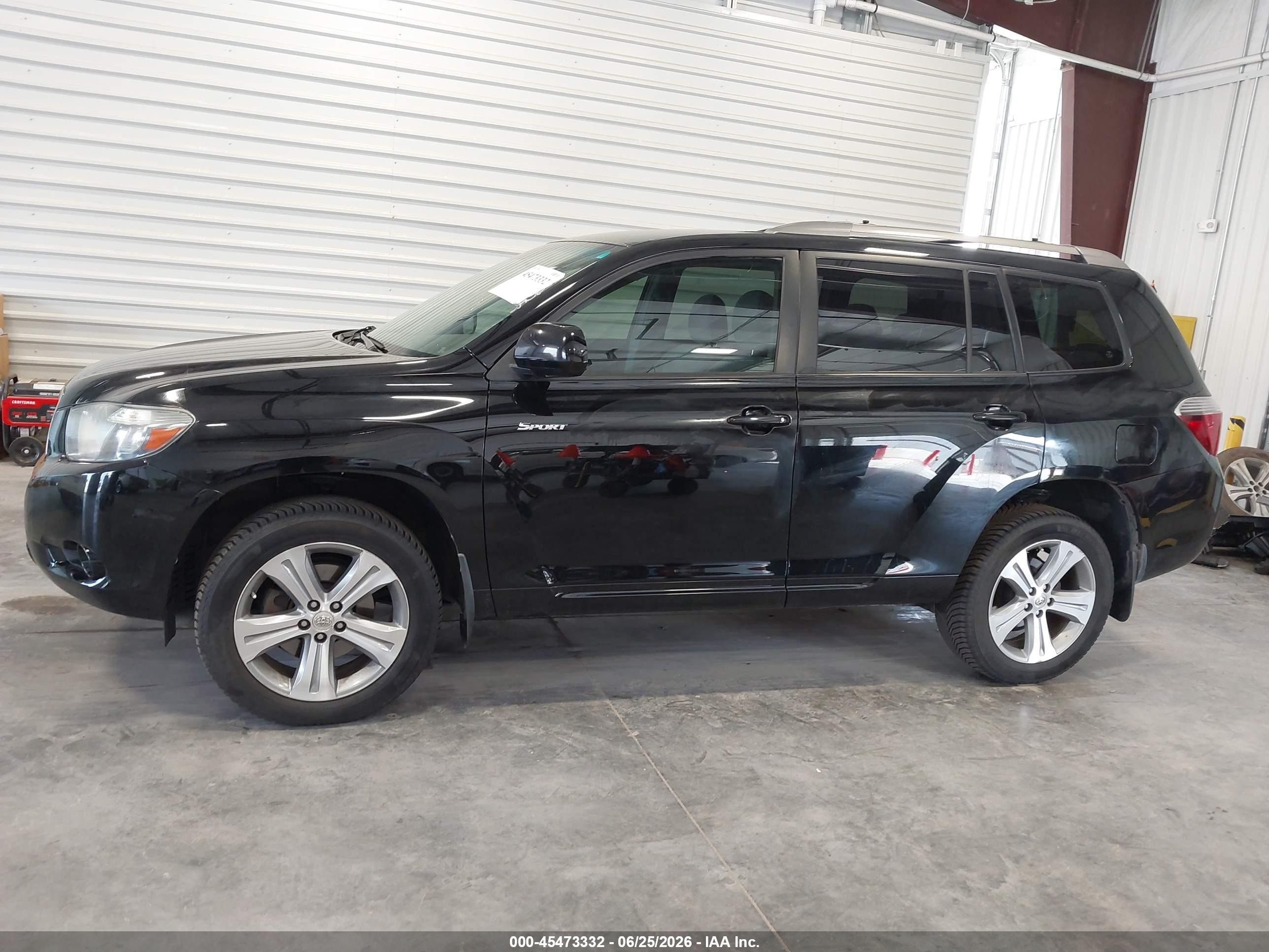 2010 Toyota Highlander Sport V6 Черный vin: JTEEK3EH1A2152757