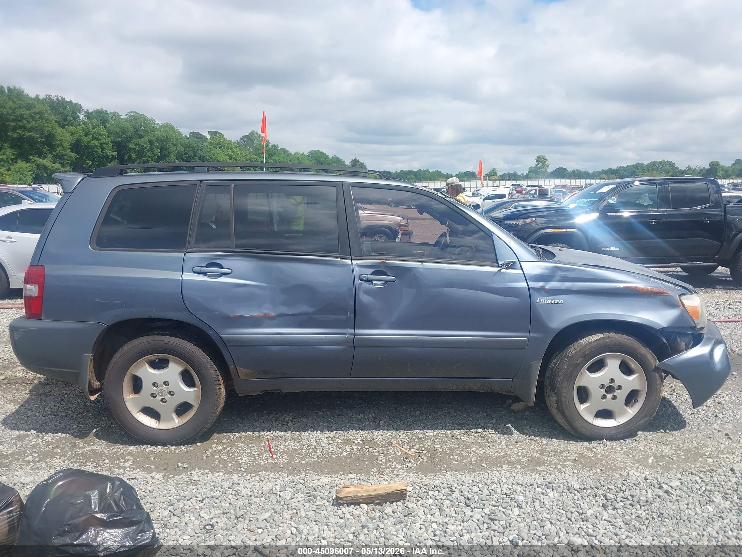 2004 Toyota Highlander Limited V6 Light Blue vin: JTEEP21A040023901