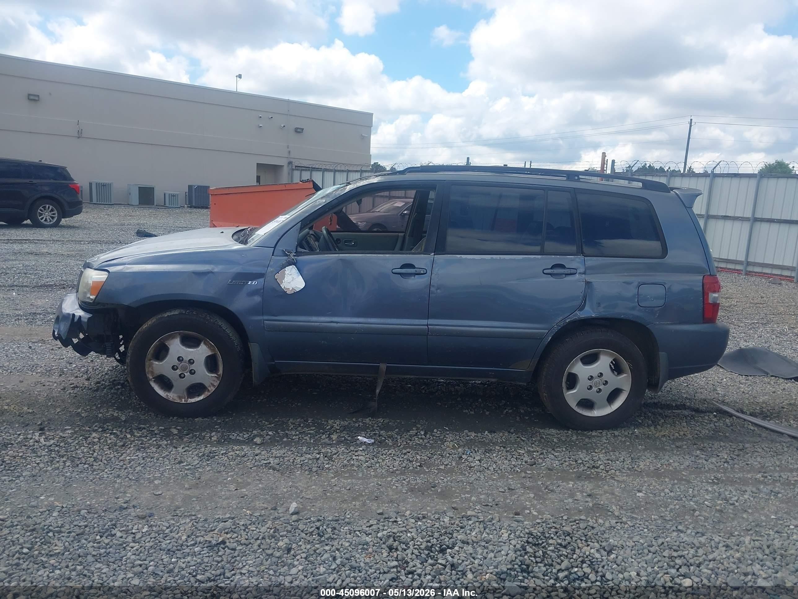 2004 Toyota Highlander Limited V6 Light Blue vin: JTEEP21A040023901