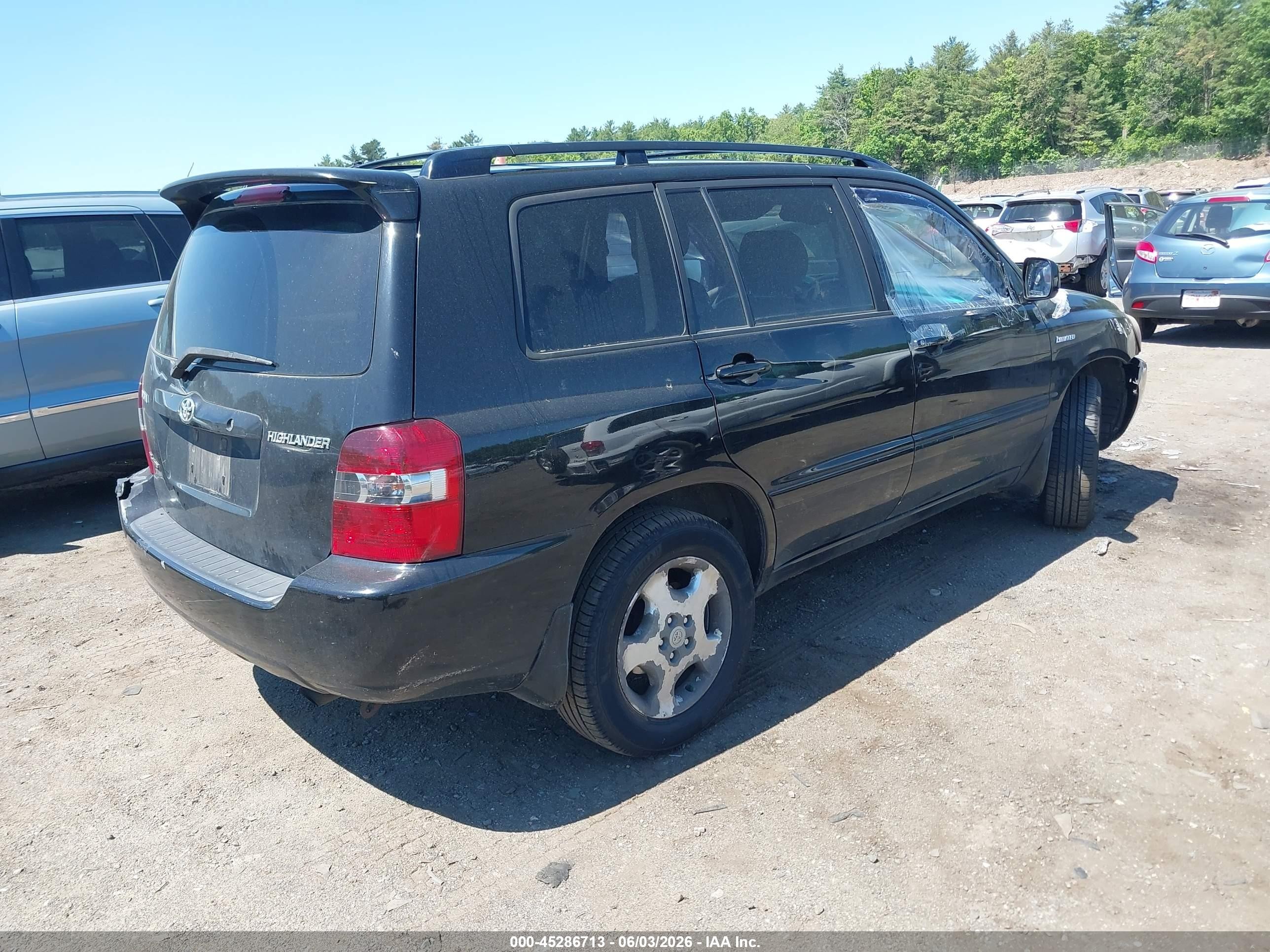 2004 Toyota Highlander Limited V6 Черный vin: JTEEP21A040031271