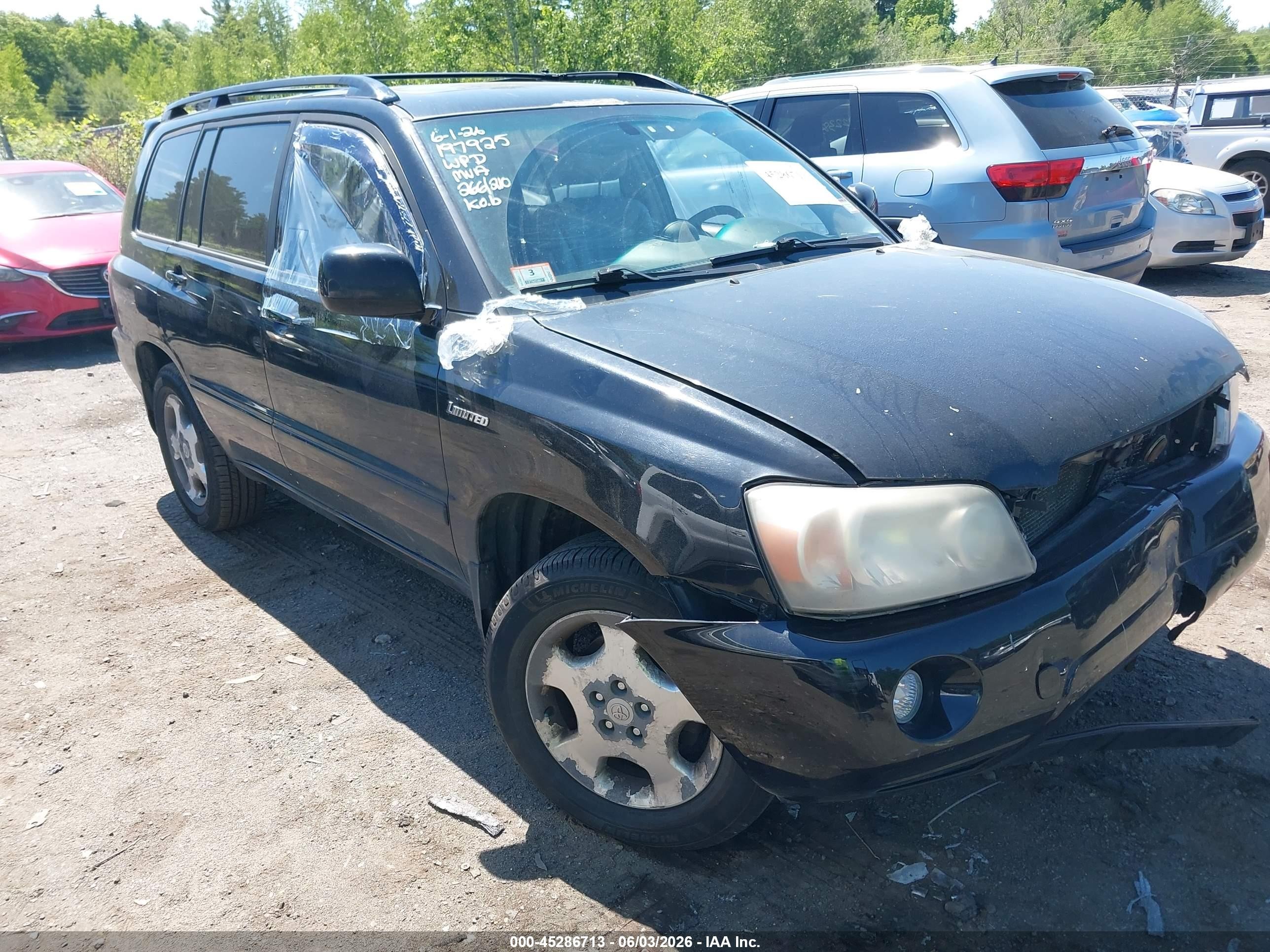 2004 Toyota Highlander Limited V6 Черный vin: JTEEP21A040031271
