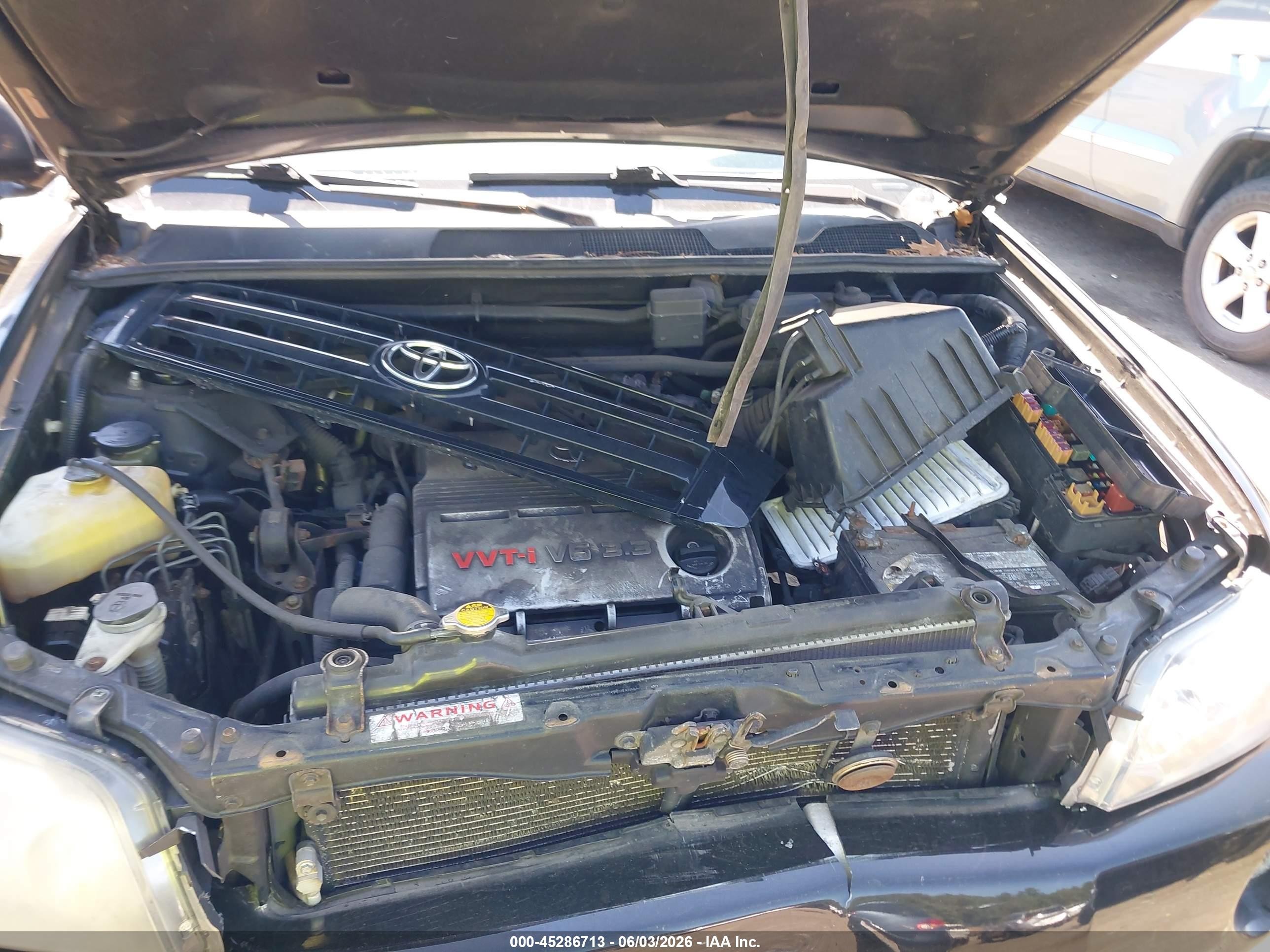 2004 Toyota Highlander Limited V6 Черный vin: JTEEP21A040031271