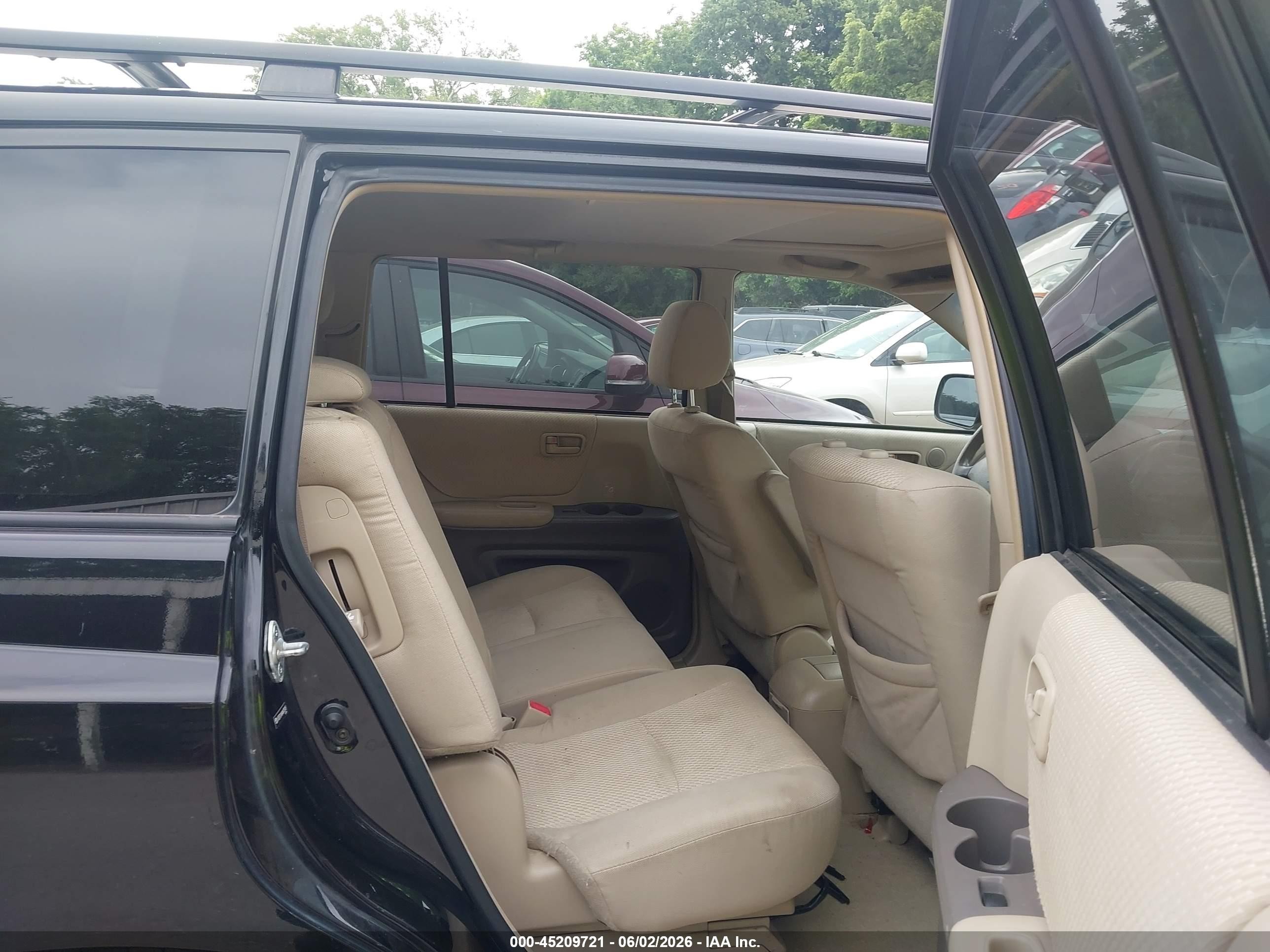 2004 Toyota Highlander V6 Black vin: JTEEP21A040035885