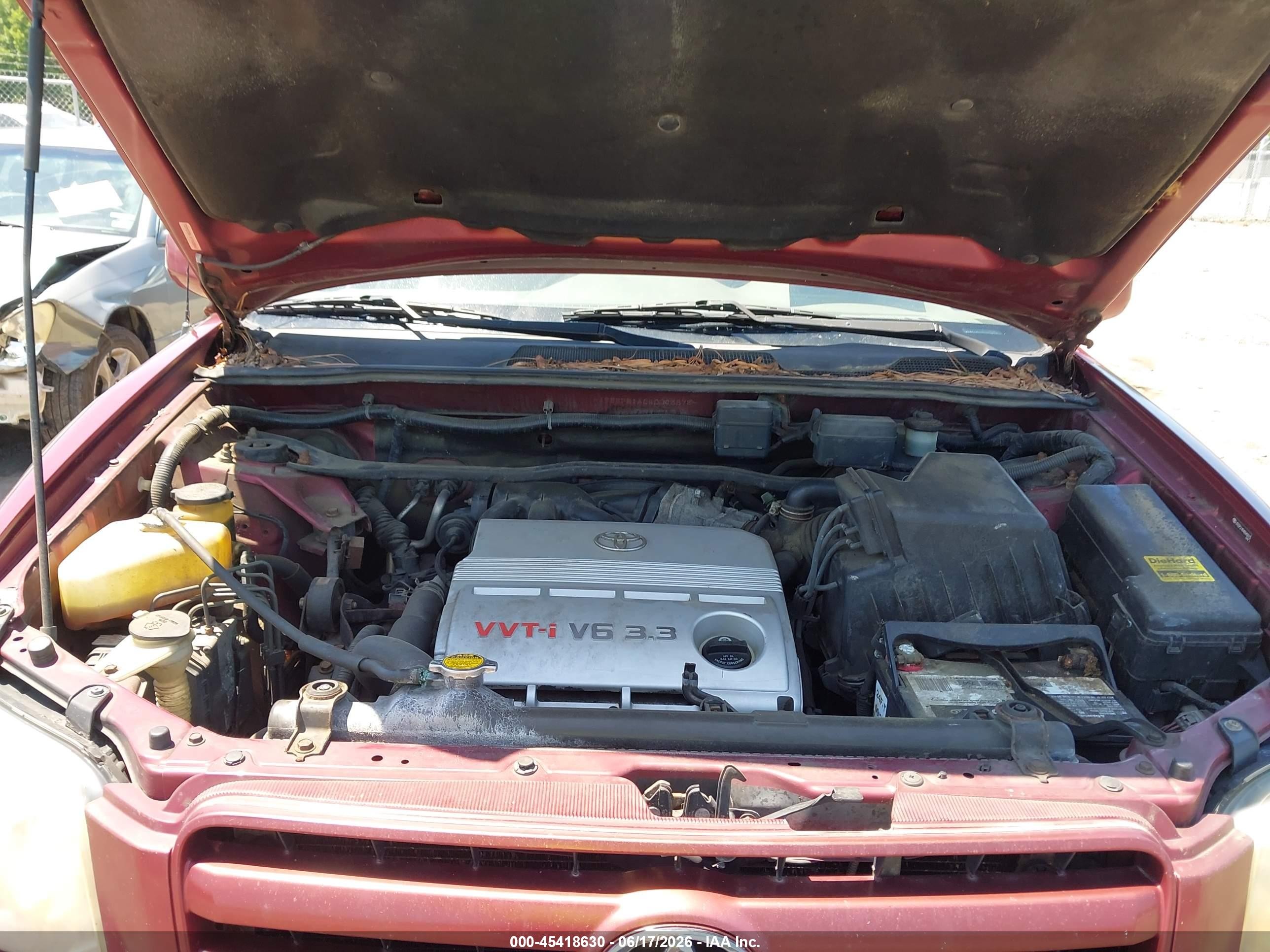 2004 Toyota Highlander V6 Red vin: JTEEP21A040043873