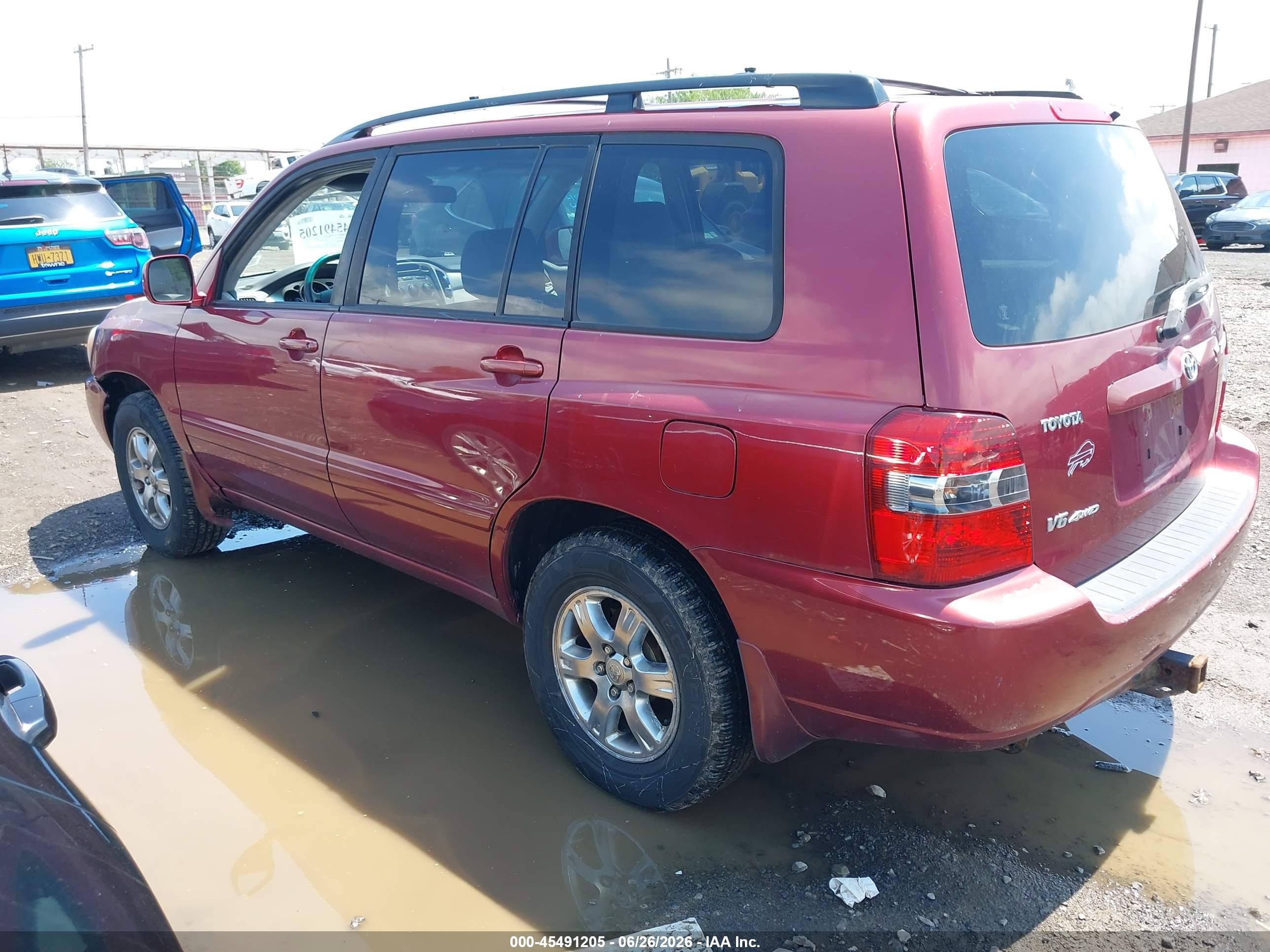 2004 Toyota Highlander V6 Red vin: JTEEP21A040044389