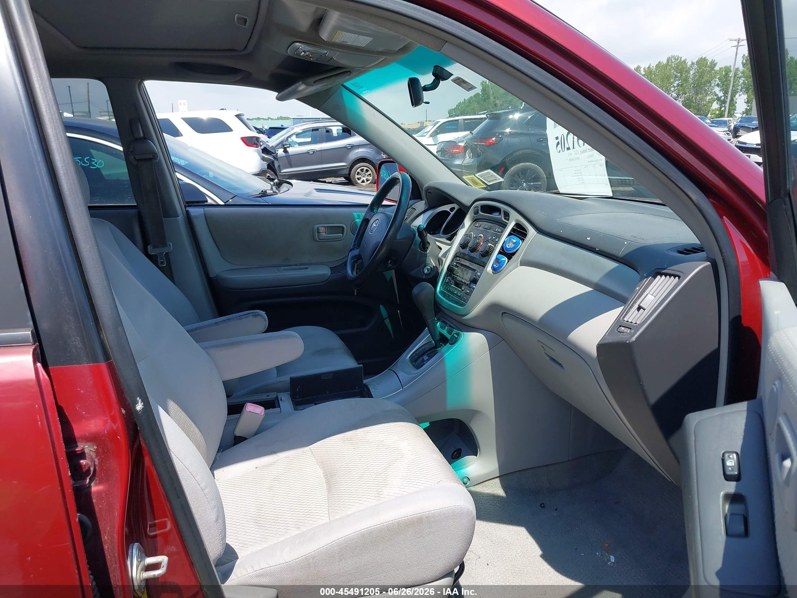 2004 Toyota Highlander V6 Red vin: JTEEP21A040044389
