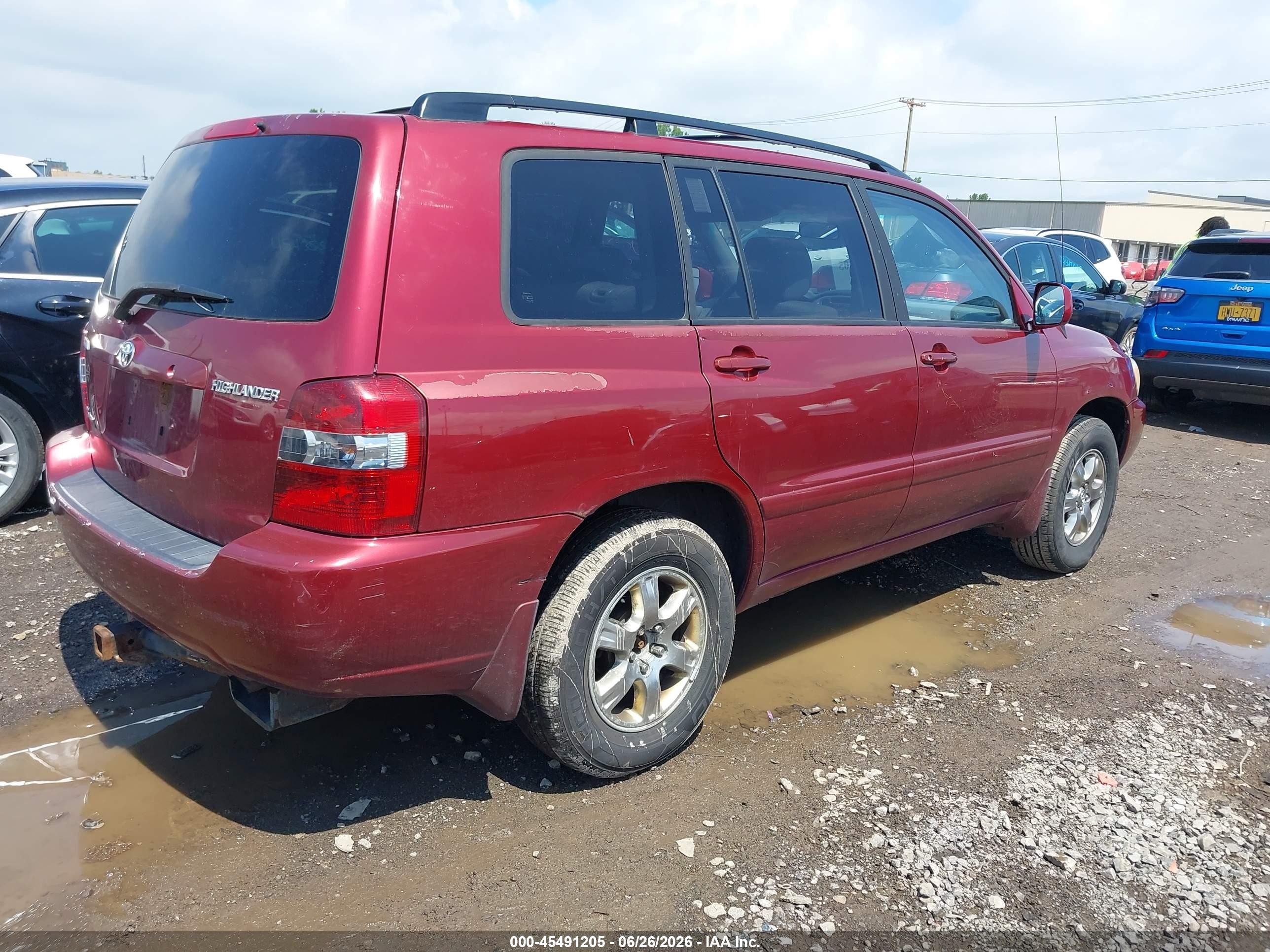 2004 Toyota Highlander V6 Red vin: JTEEP21A040044389