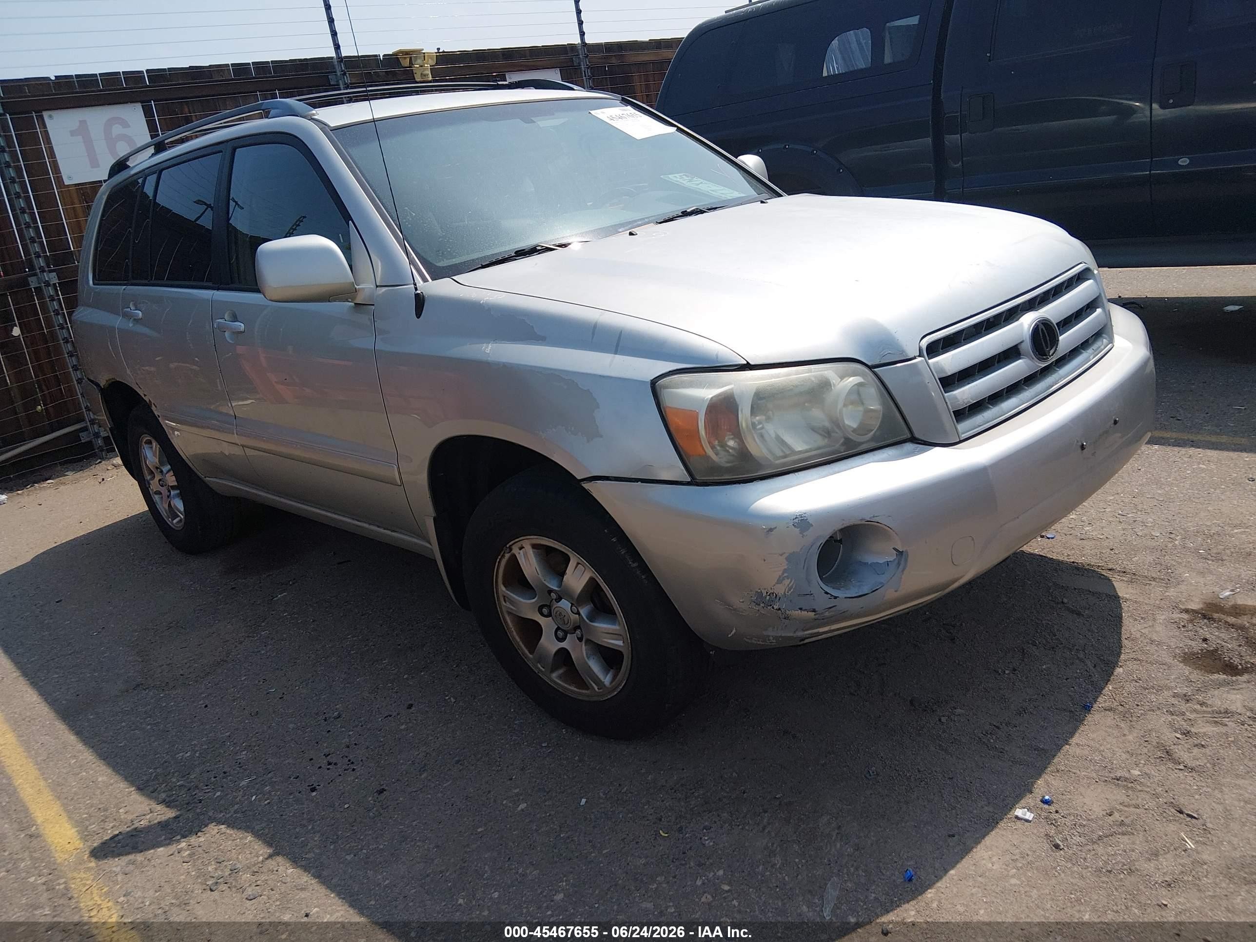 2004 Toyota Highlander V6 Silver vin: JTEEP21A040044960