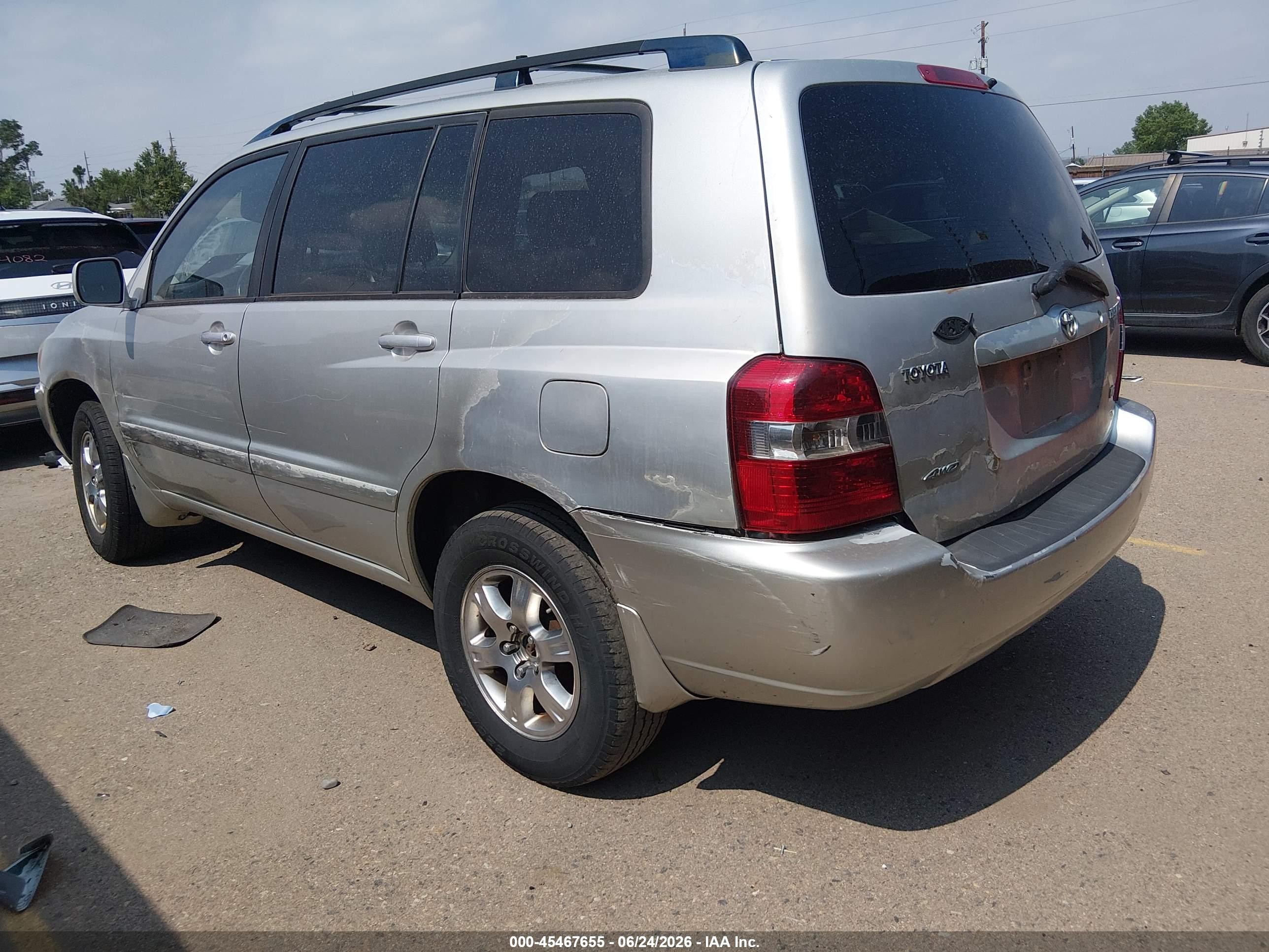 2004 Toyota Highlander V6 Серебряный vin: JTEEP21A040044960