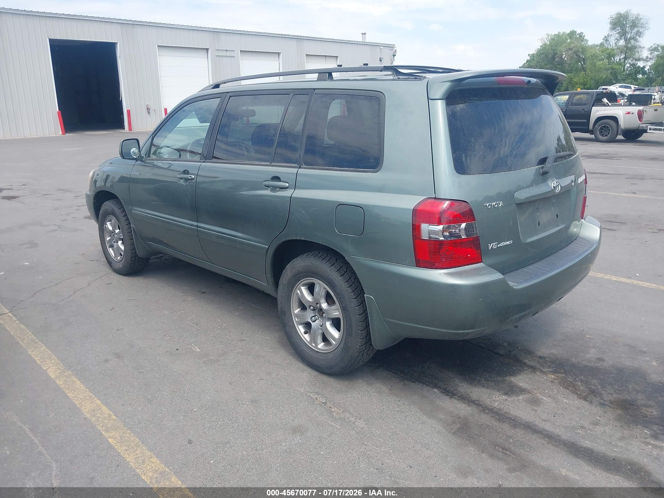 2004 Toyota Highlander V6 Green vin: JTEEP21A040062228