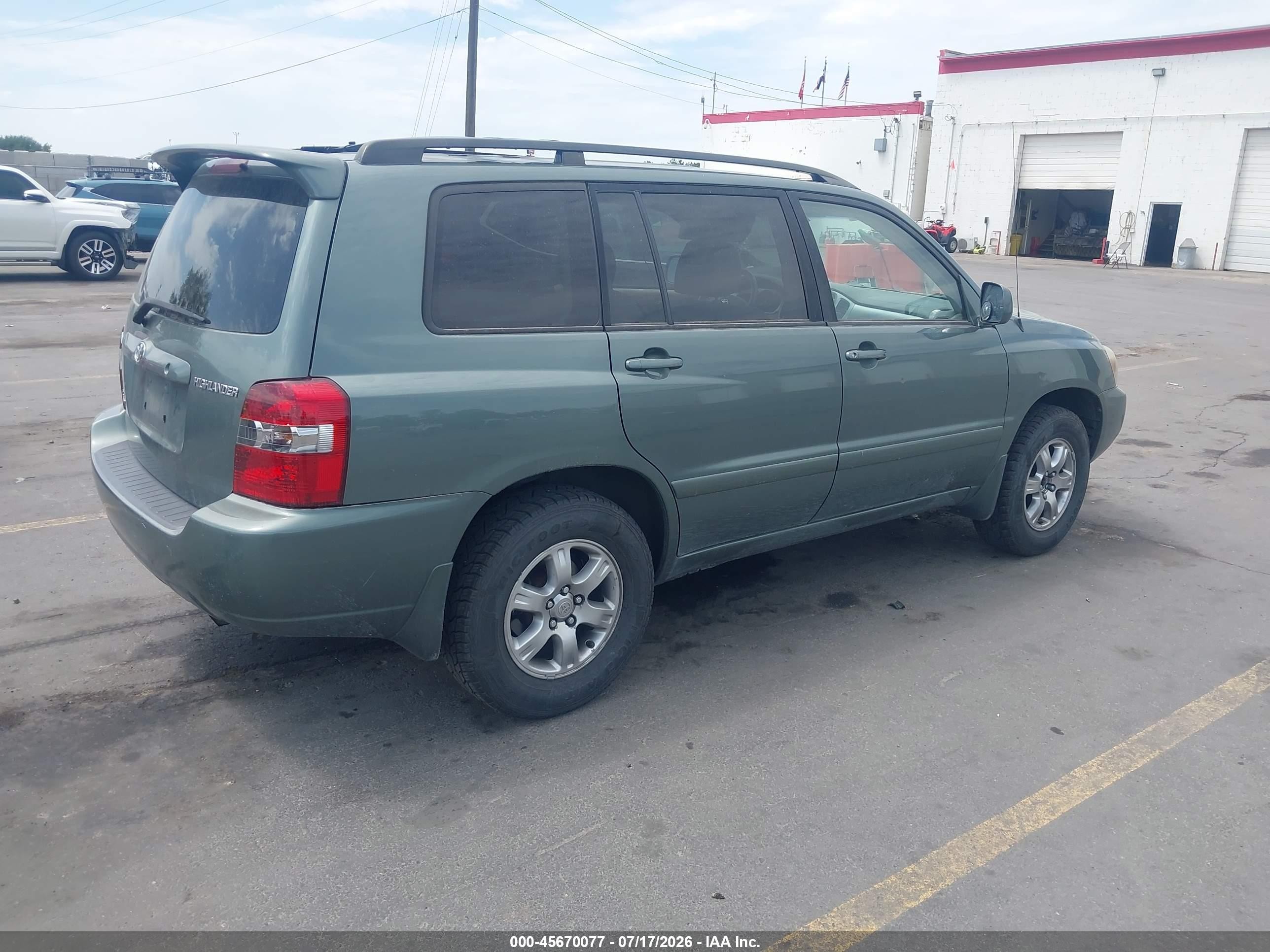 2004 Toyota Highlander V6 Green vin: JTEEP21A040062228