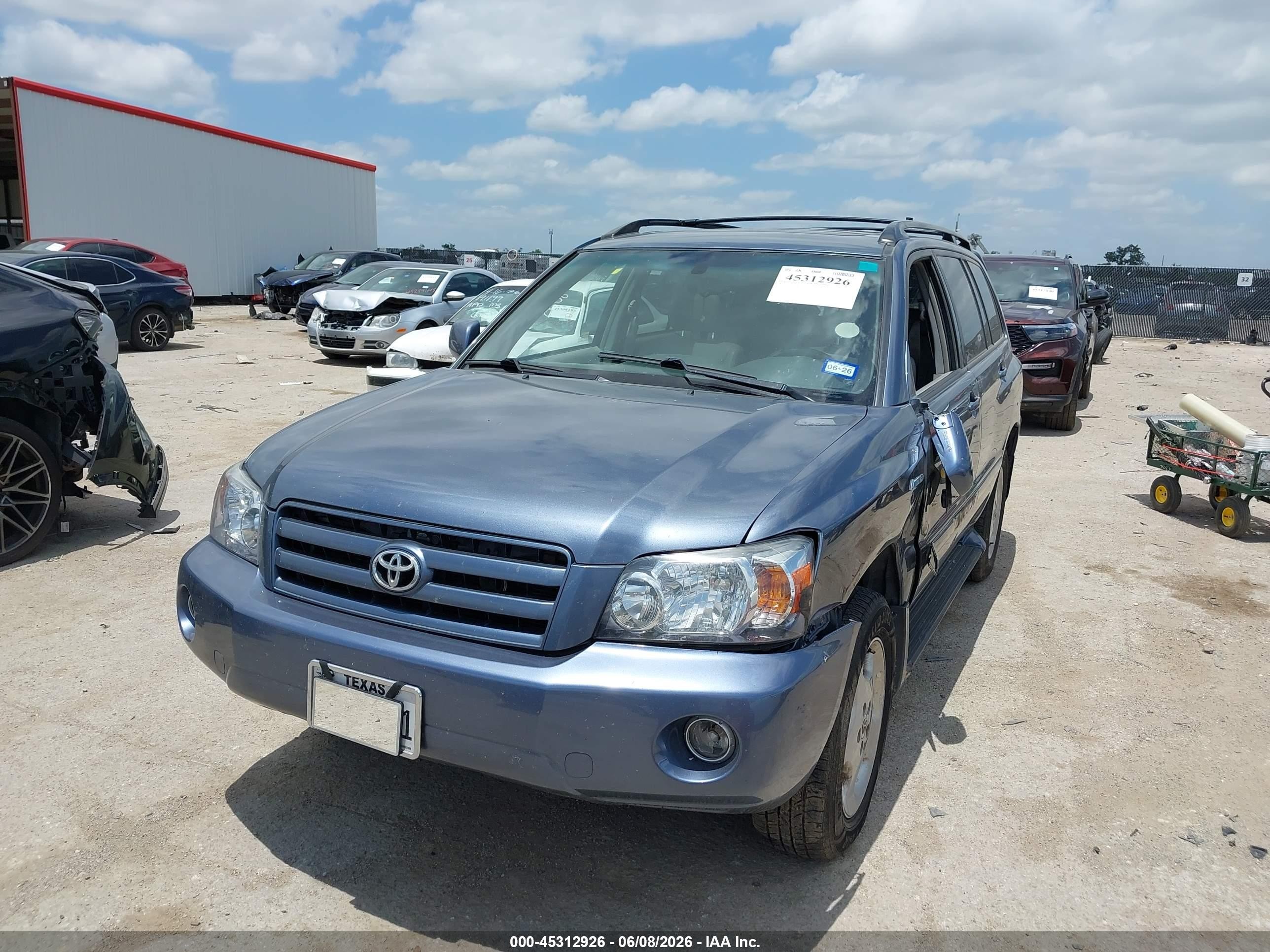 2005 Toyota Highlander Limited V6 Синий vin: JTEEP21A050073280