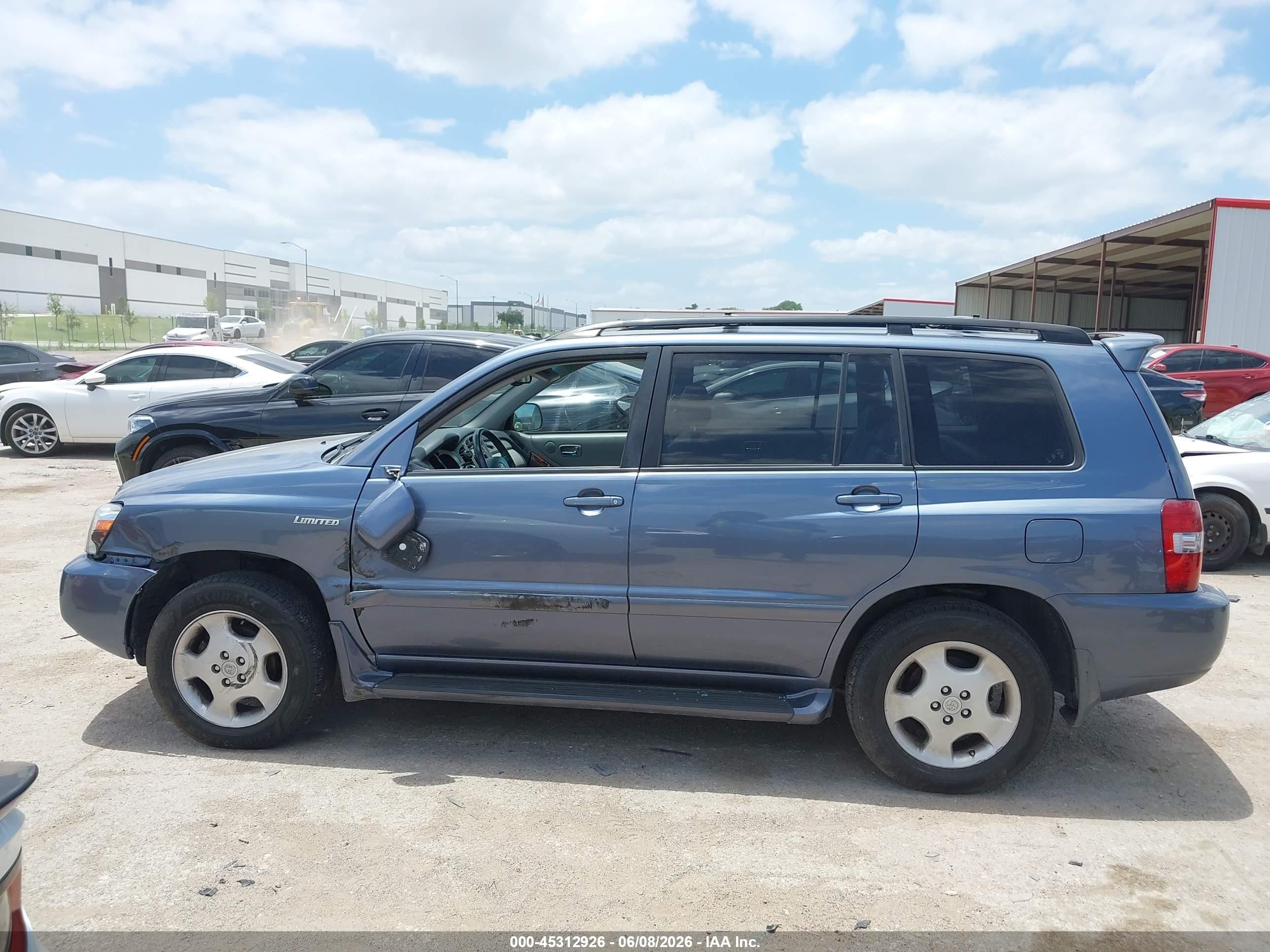 2005 Toyota Highlander Limited V6 Синий vin: JTEEP21A050073280