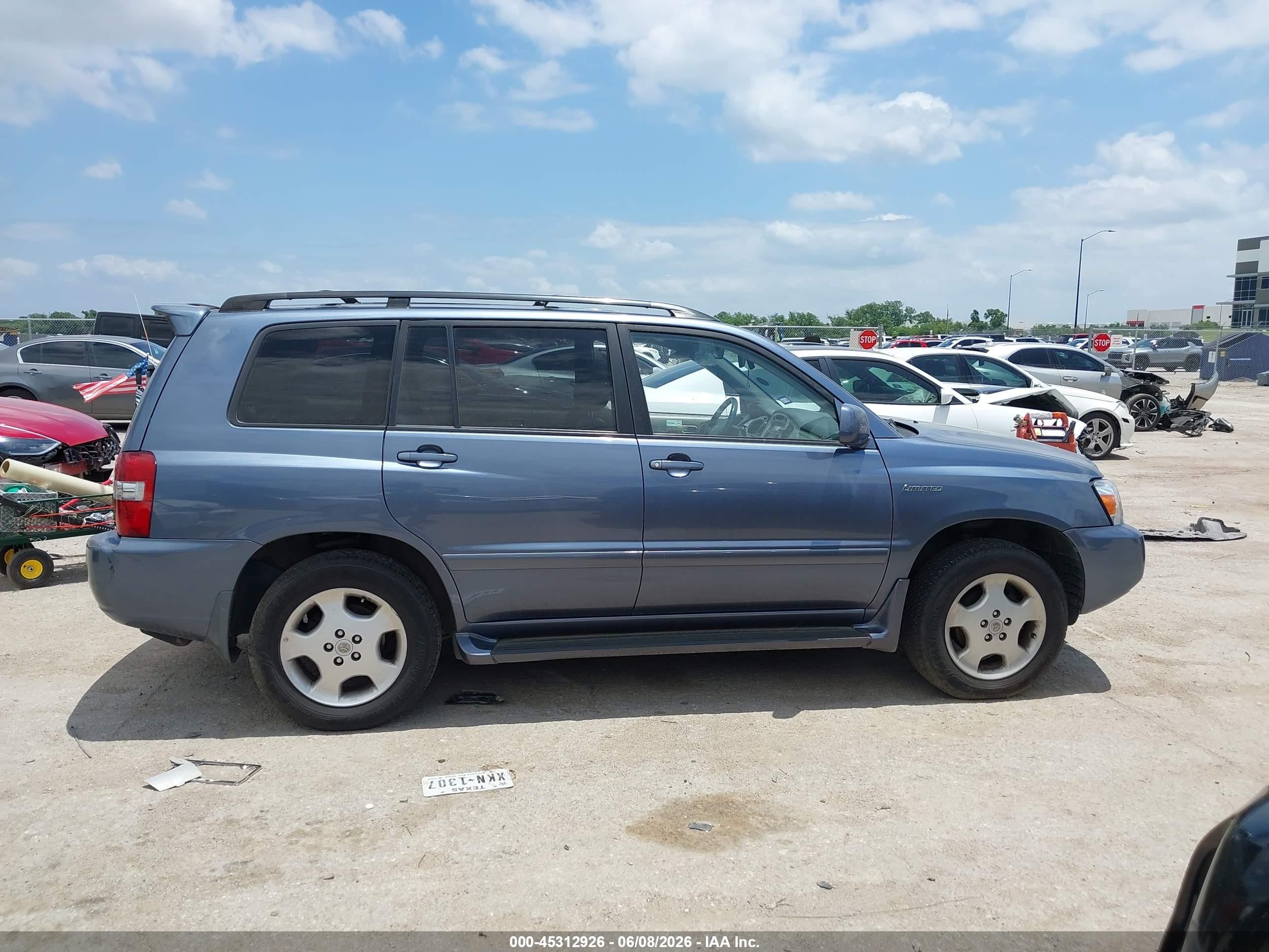 2005 Toyota Highlander Limited V6 Синий vin: JTEEP21A050073280