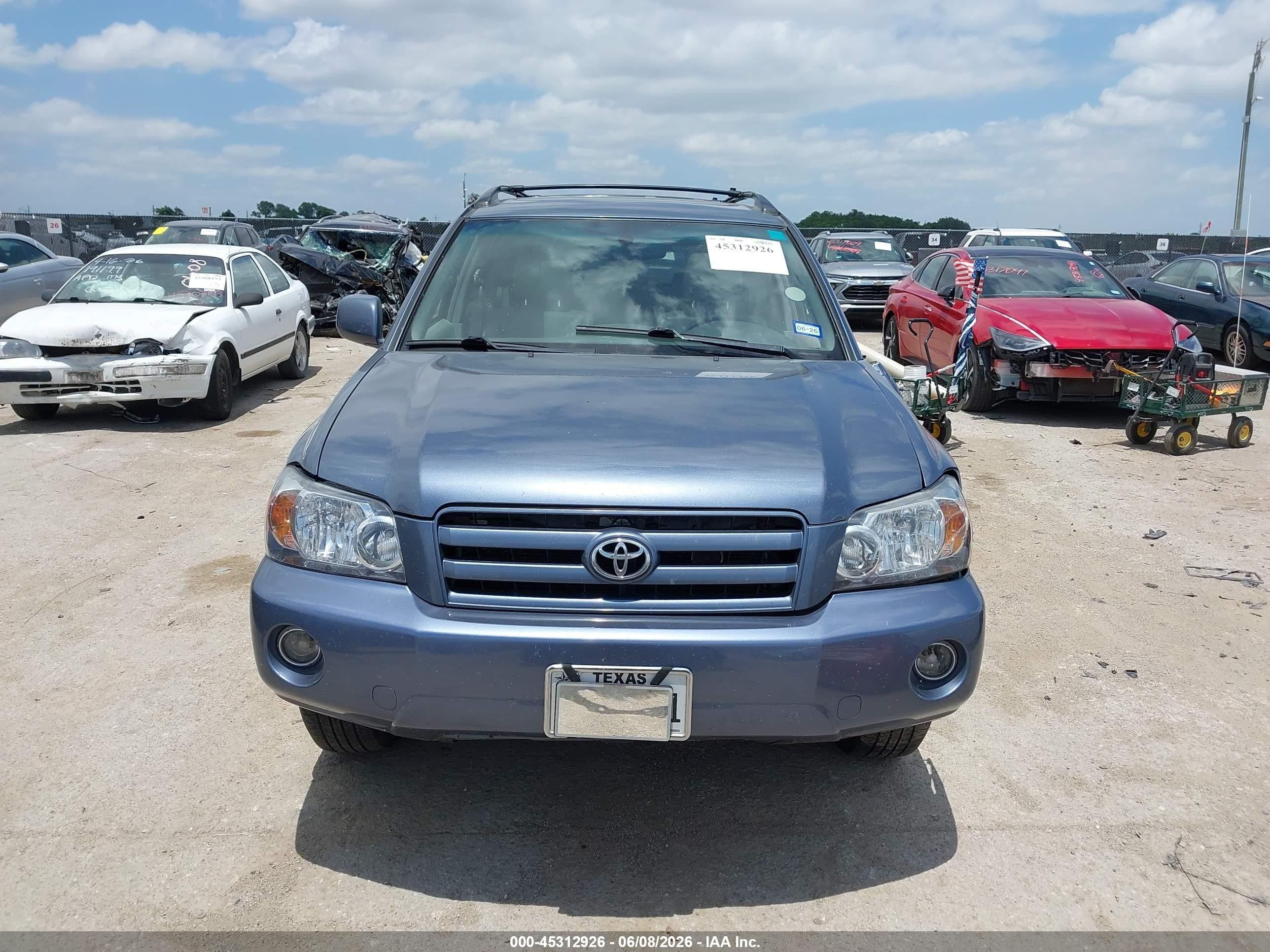 2005 Toyota Highlander Limited V6 Синий vin: JTEEP21A050073280