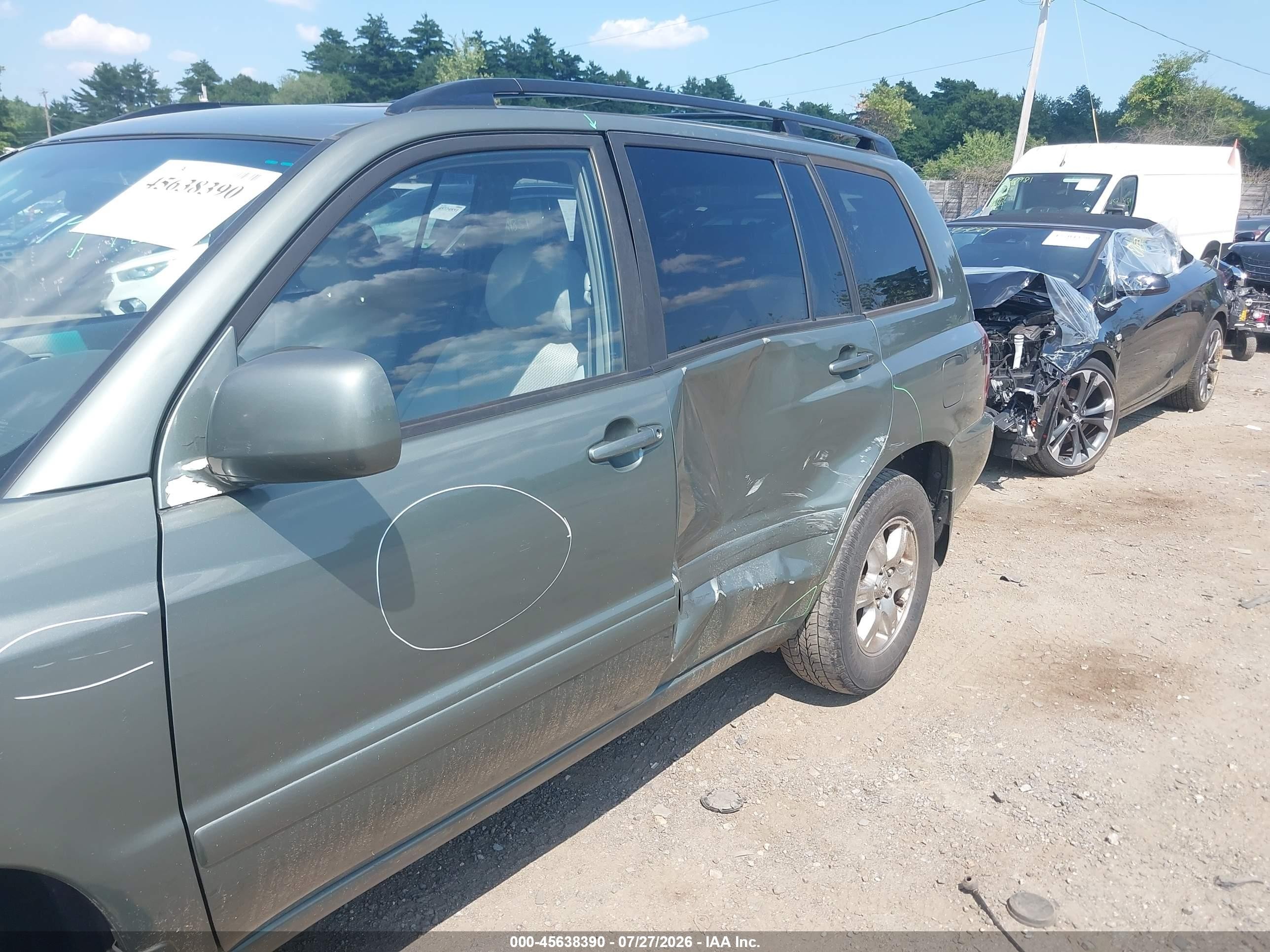 2005 Toyota Highlander V6 Green vin: JTEEP21A050098017